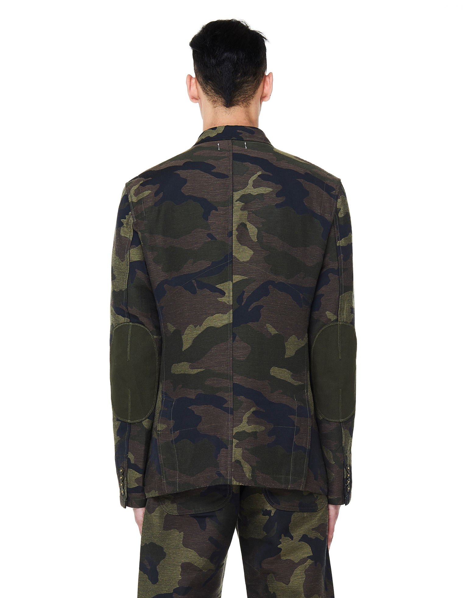 Junya Watanabe Double Breasted Jacquard Camo Jacket