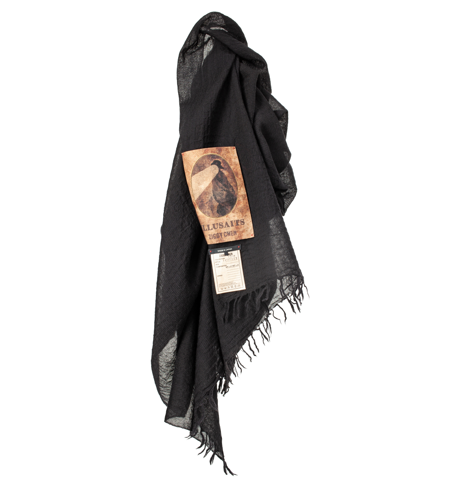 Ziggy Chen Wool square shape scarf