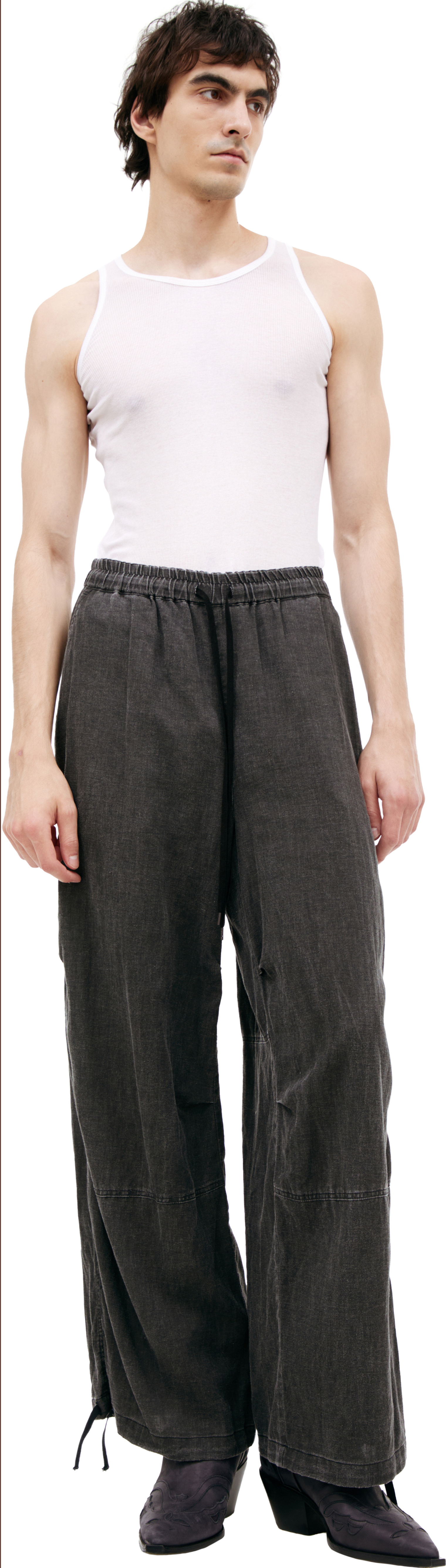 The Viridi-Anne Grey drawstring trousers