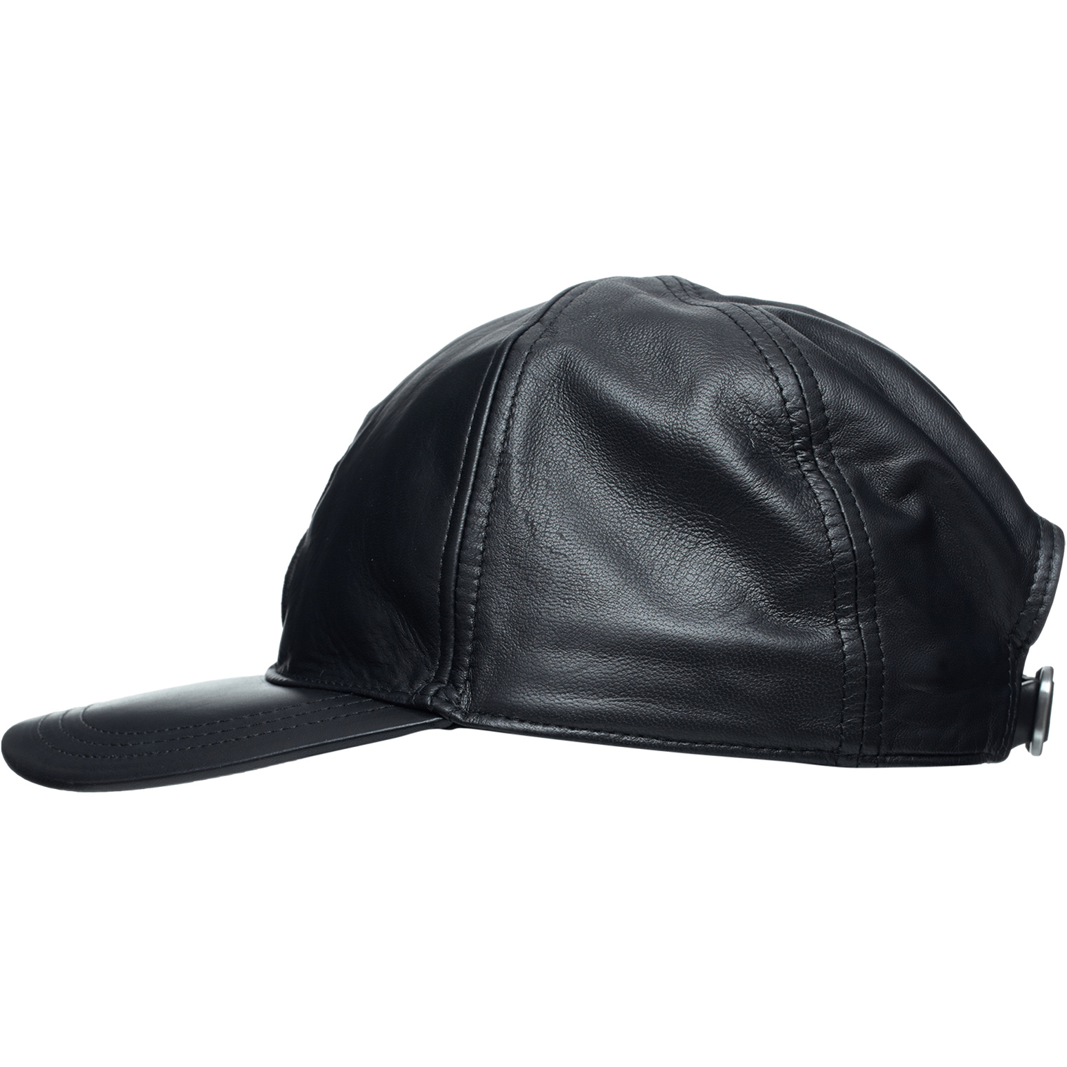 Jil Sander Черная кожаная кепка с логотипом