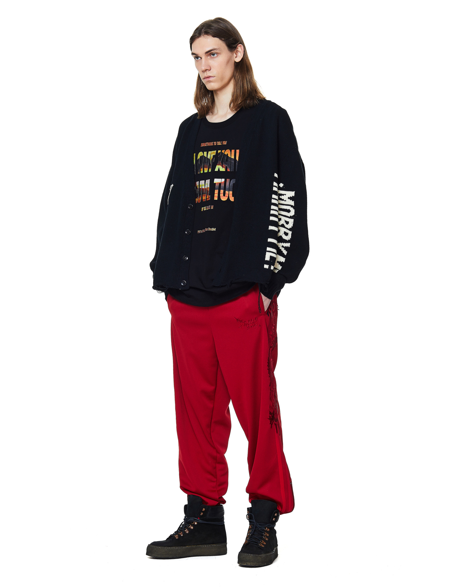Doublet Black Cotton Hidden Message T-Shirt