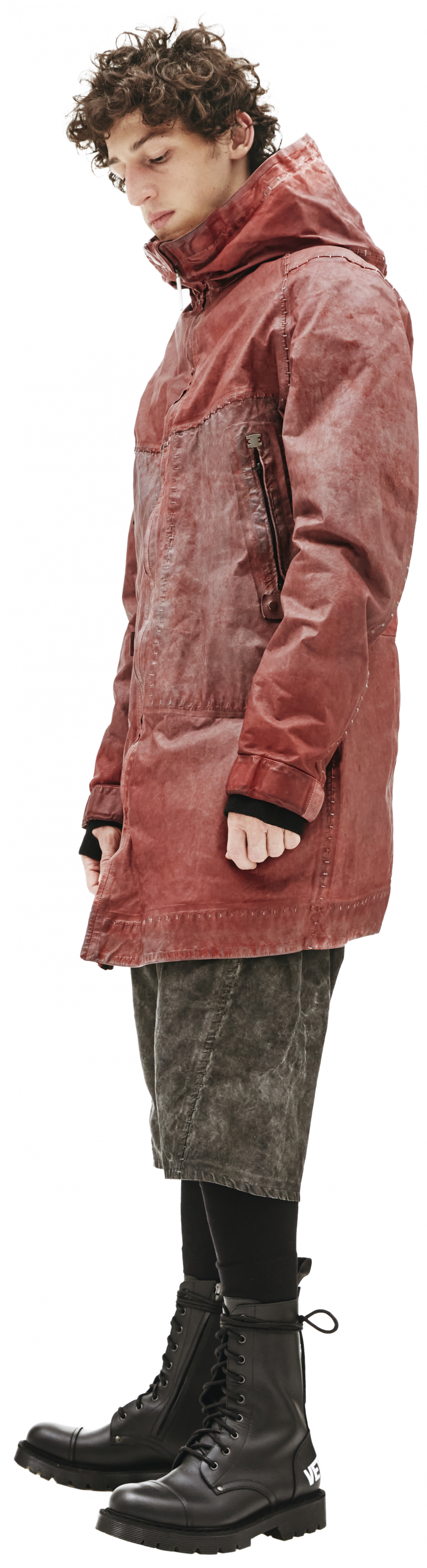 Isaac Sellam Red leather parka