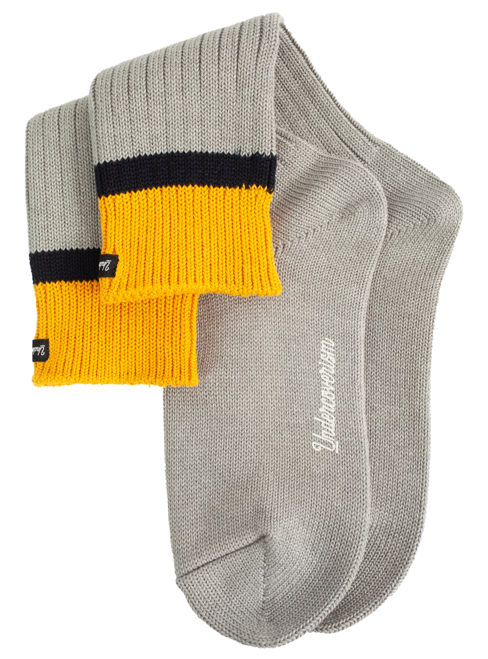 Undercover Grey calf-high knit socks