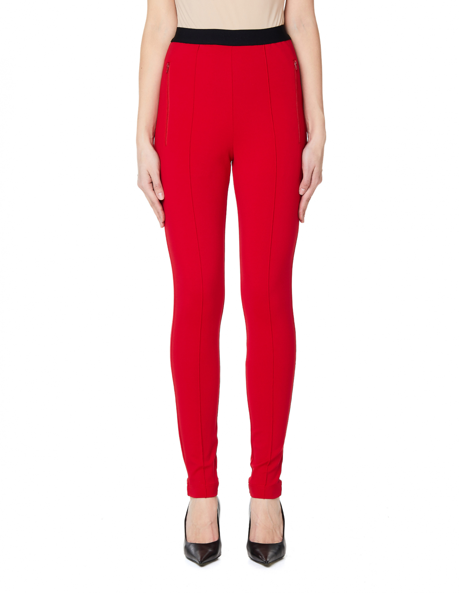 Balenciaga Красные брюки-леггинсы из джерси