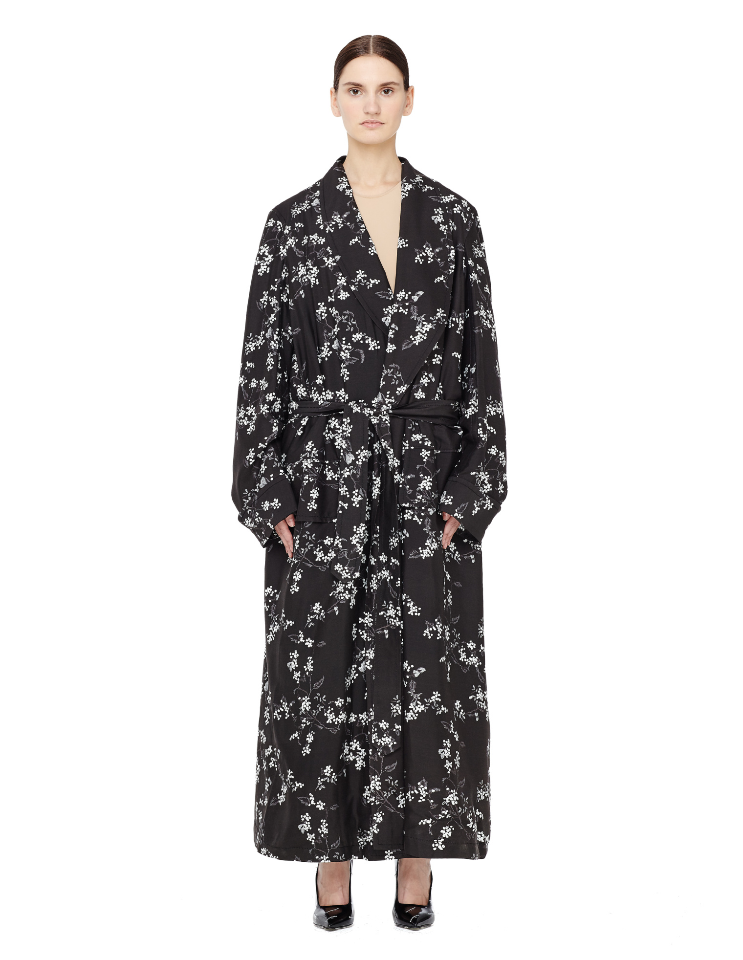 Ann Demeulemeester Плащ-халат с цветами