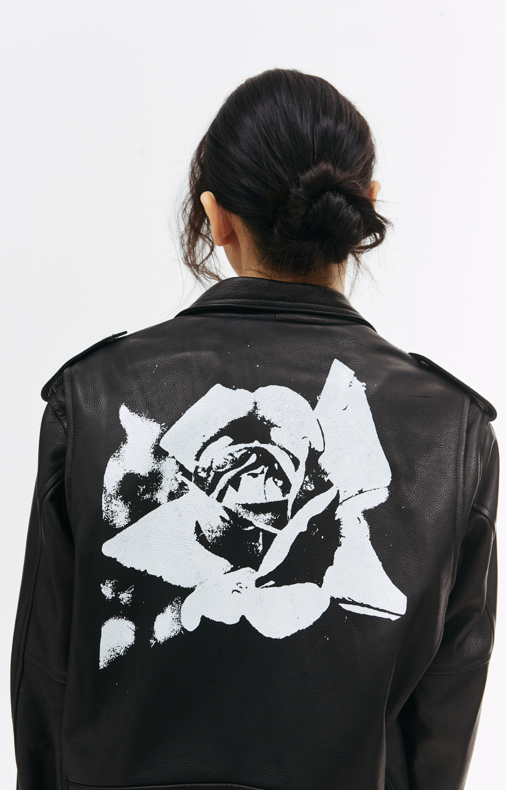 Enfants Riches Déprimés Rose print moto jacket