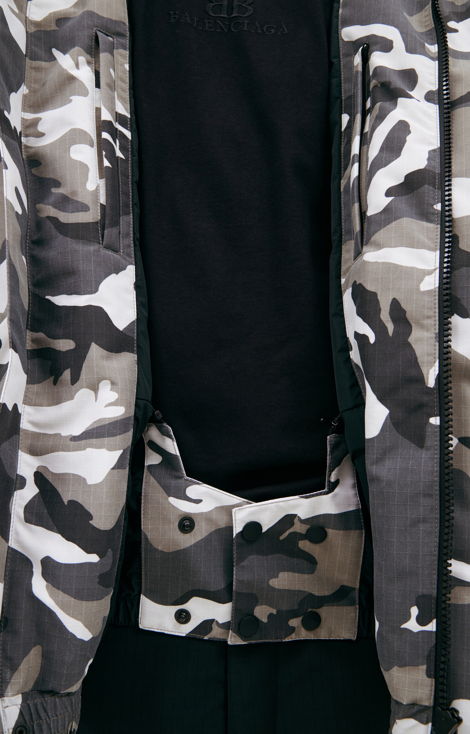 Balenciaga Camouflage hooded jacket