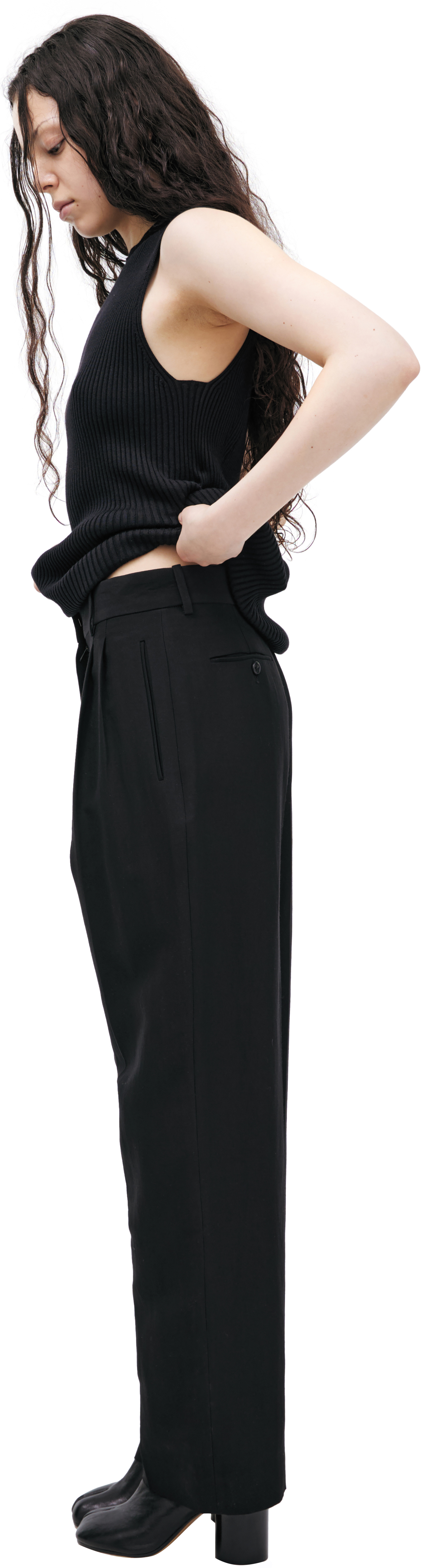 The Row Black arrow trousers