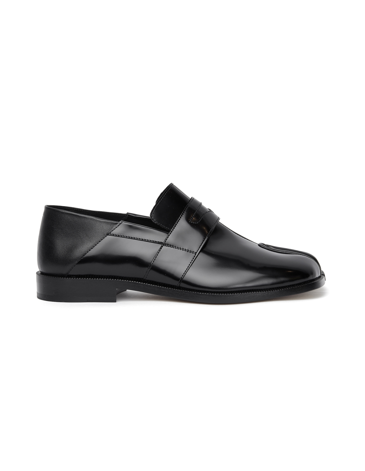 Maison Margiela Black Leather Tabi Loafers