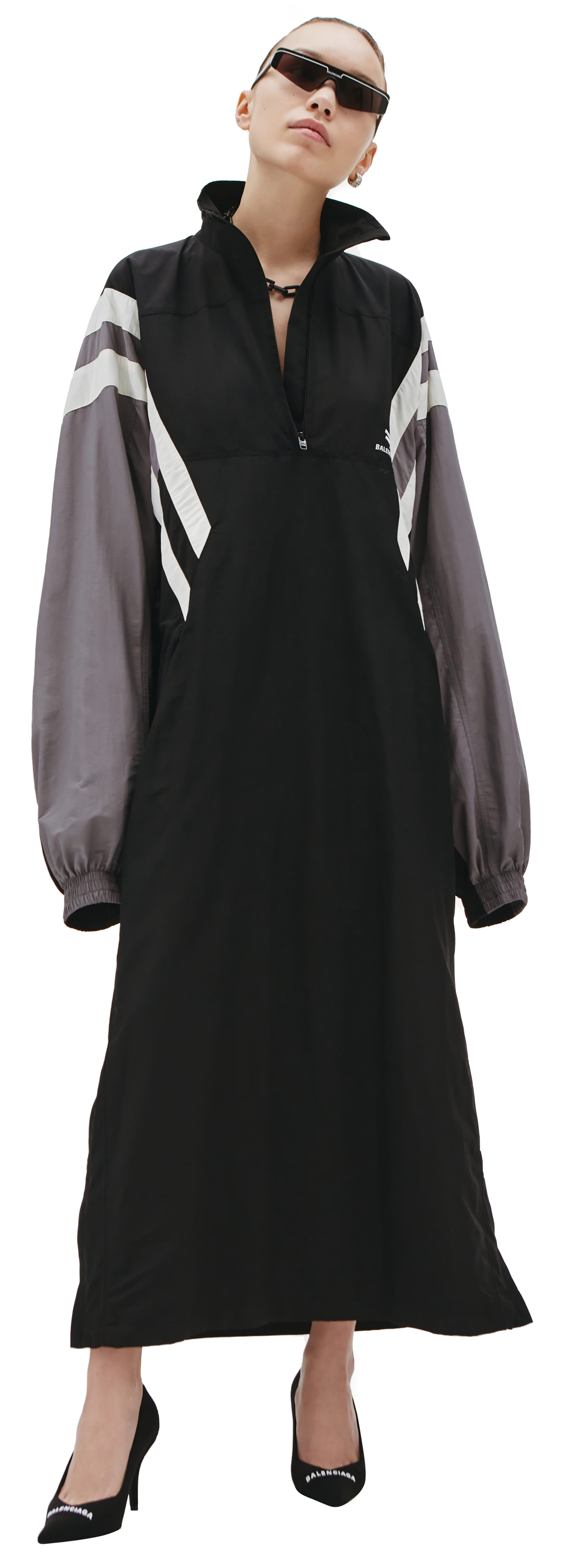 Balenciaga Платье с воротником на молнии