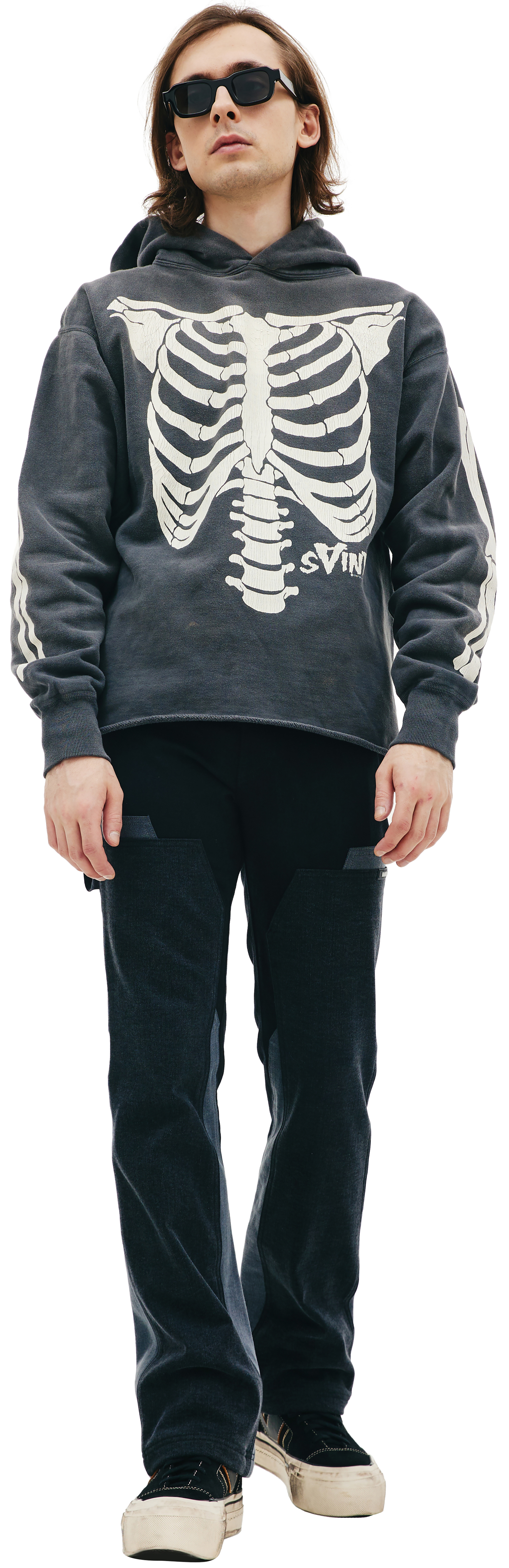 Saint Michael Bone printed hoodie