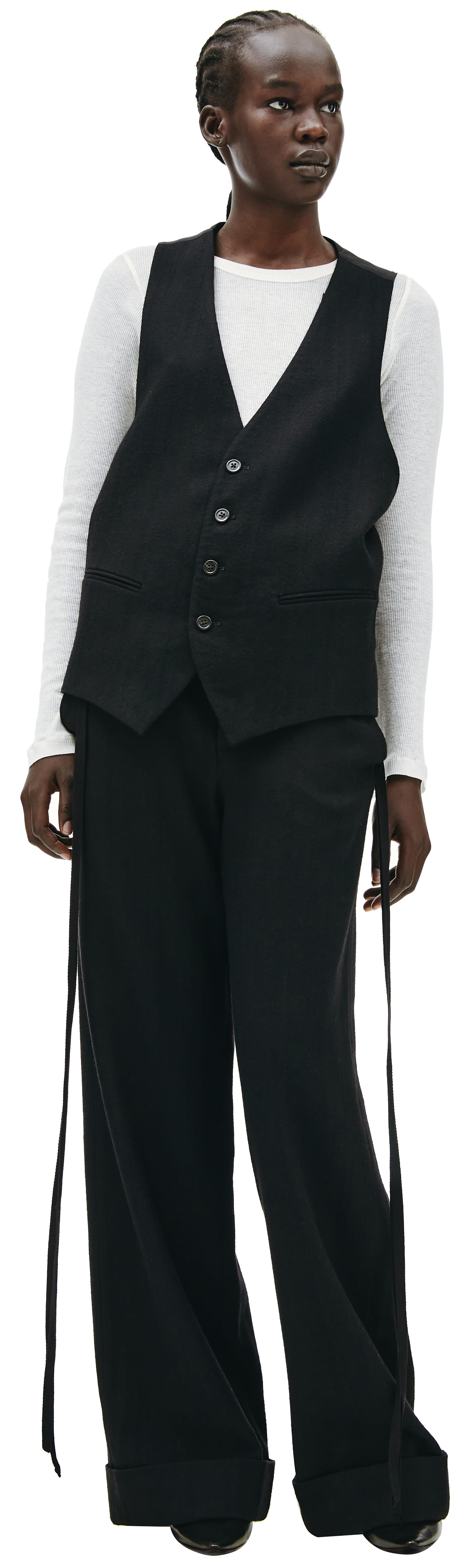 Ann Demeulemeester Charlotte wool waistcoat in black