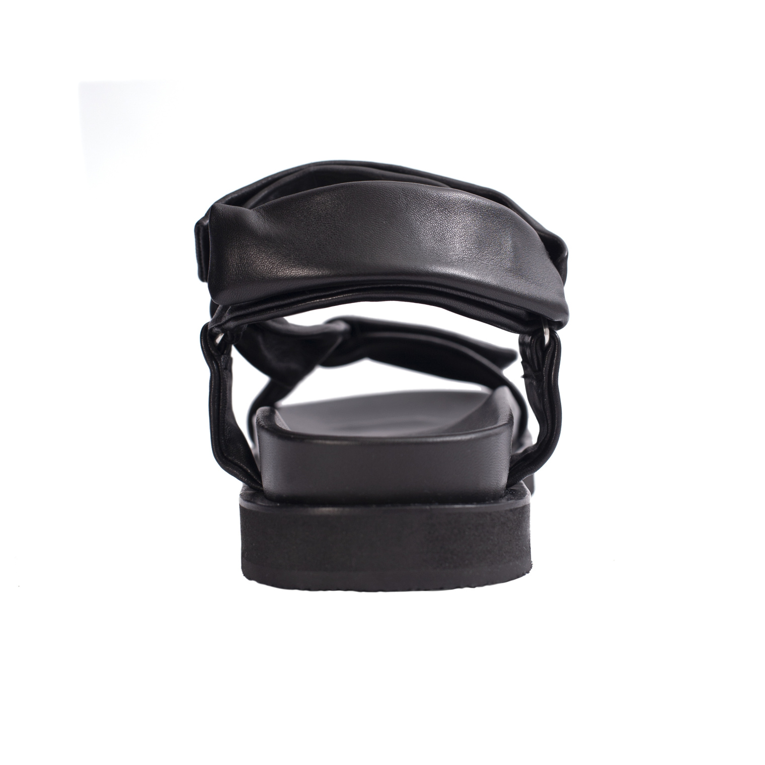 Buy Jil Sander women black leather sandals for $458 online on SV77