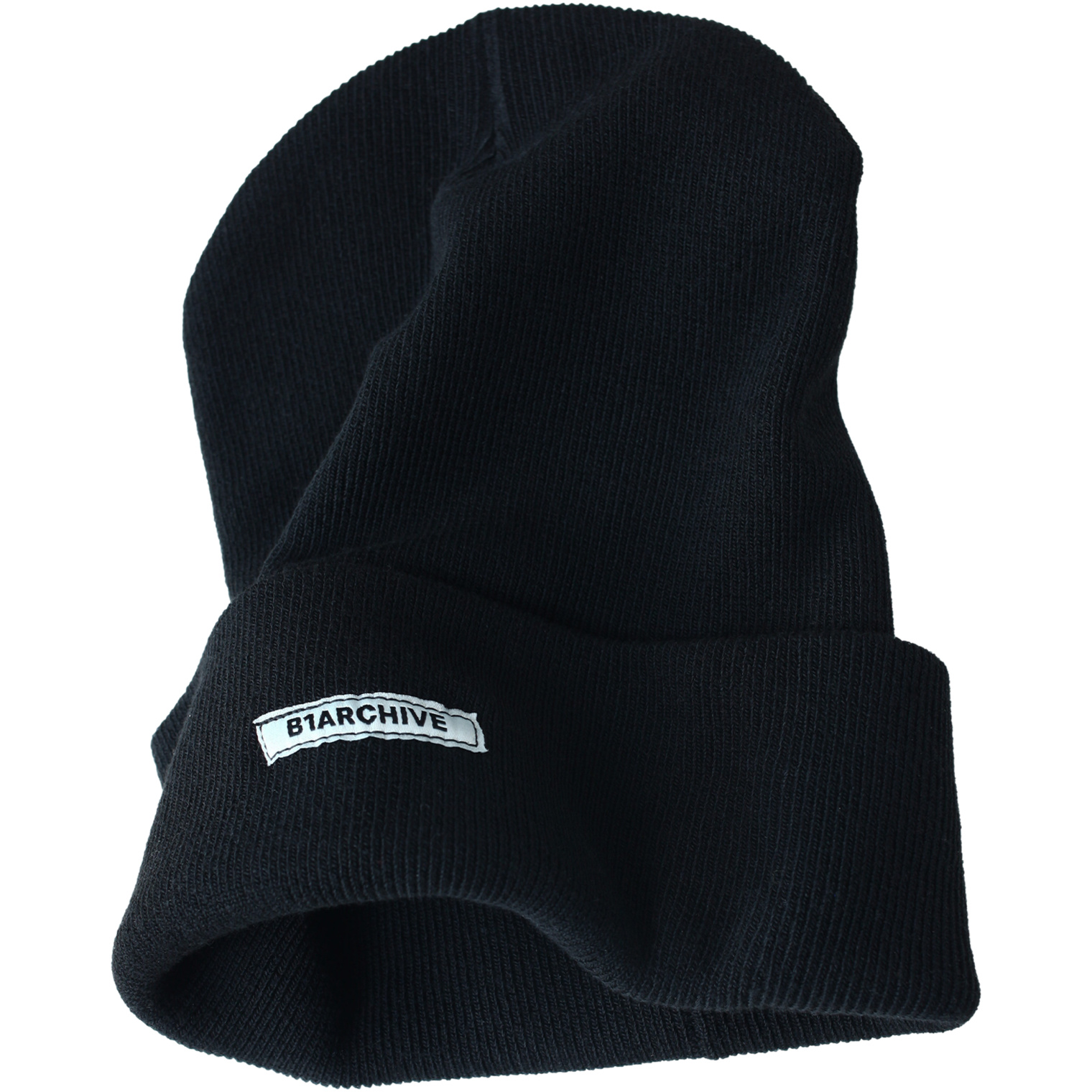 B1ARCHIVE Black rib knit beanie