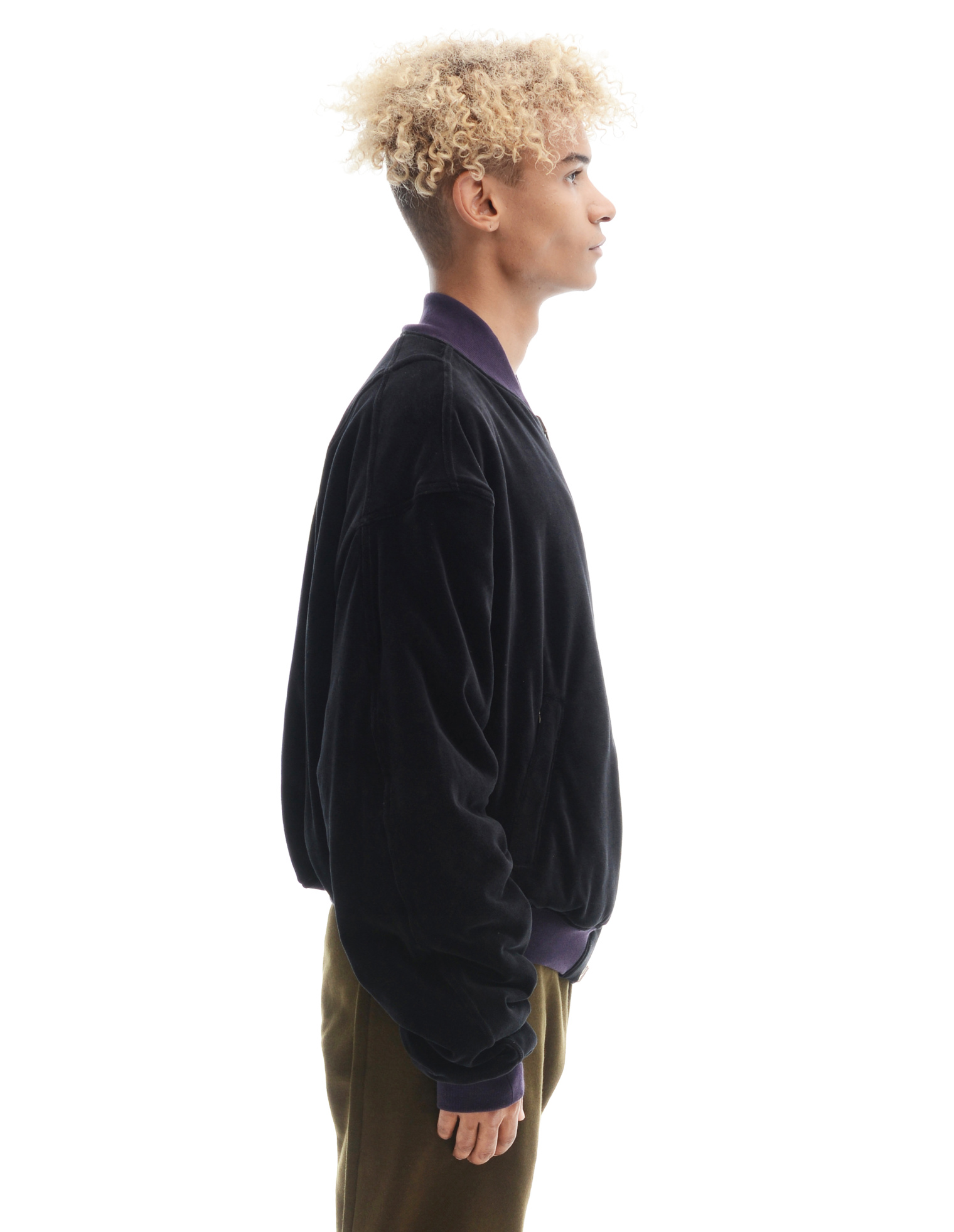 Haider Ackermann Velvet bomber sweatshirt