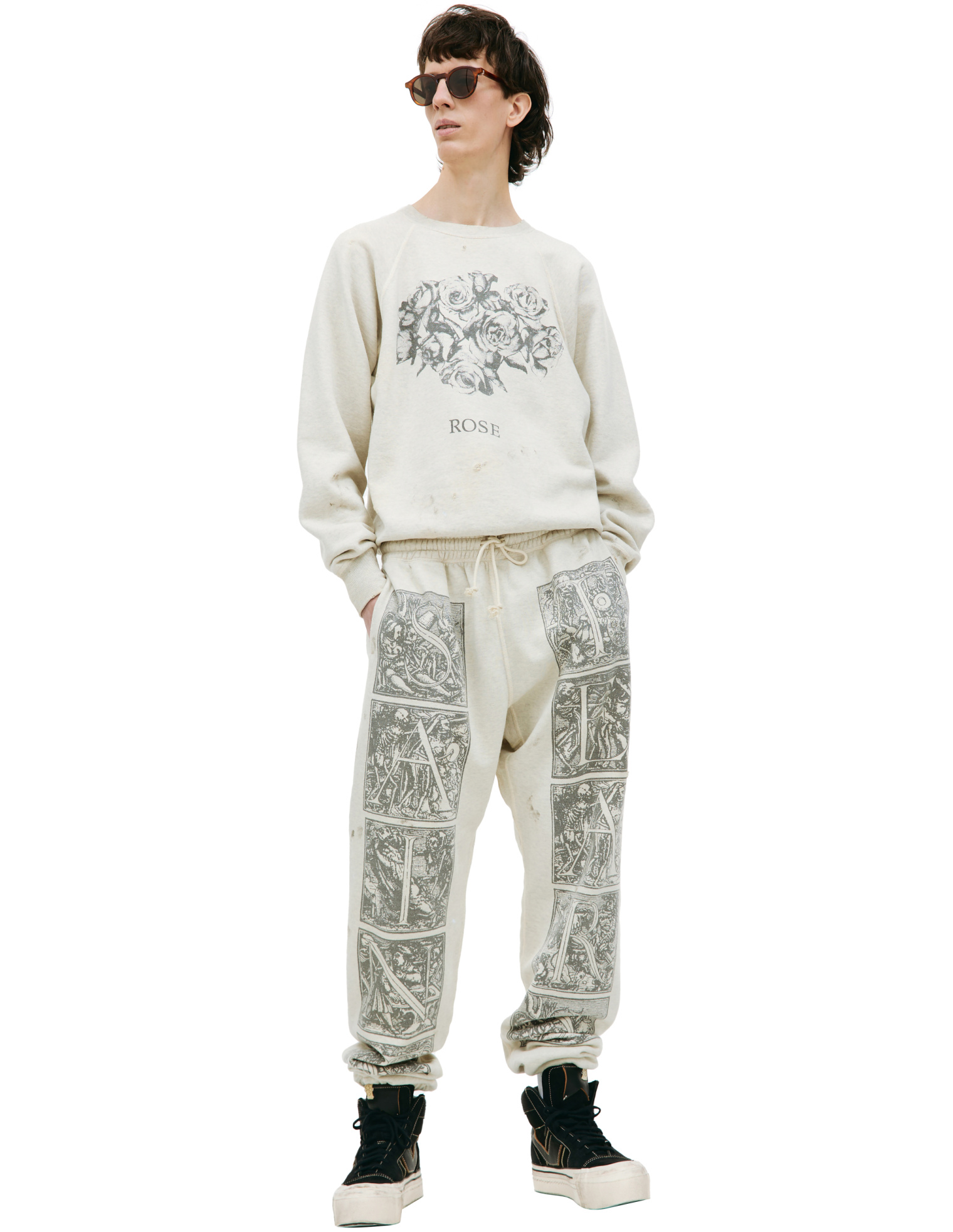 Saint Michael Beige printed pants
