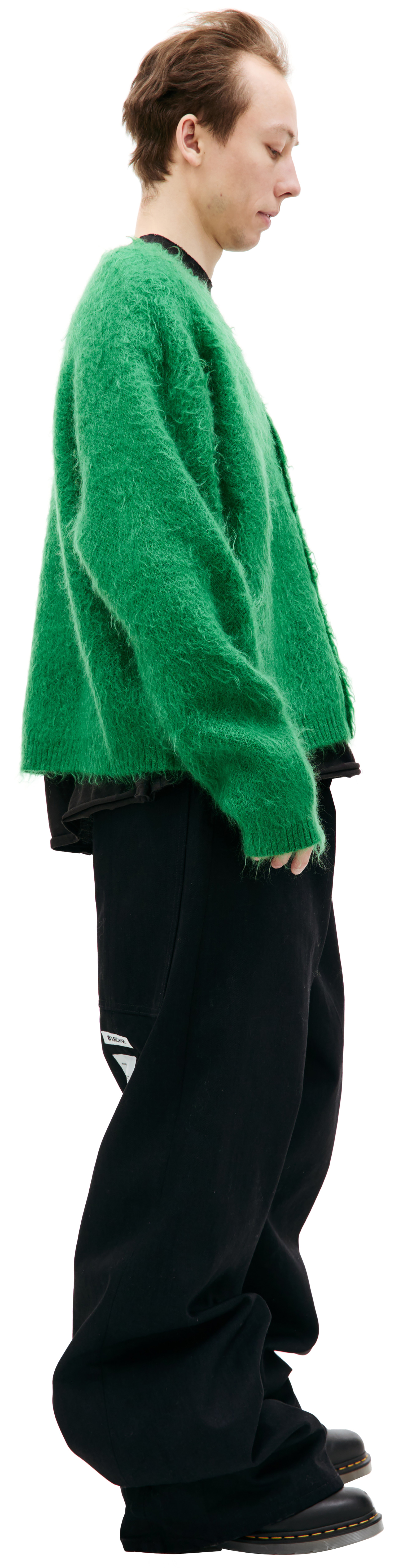 Saint Michael Green mohair cardigan