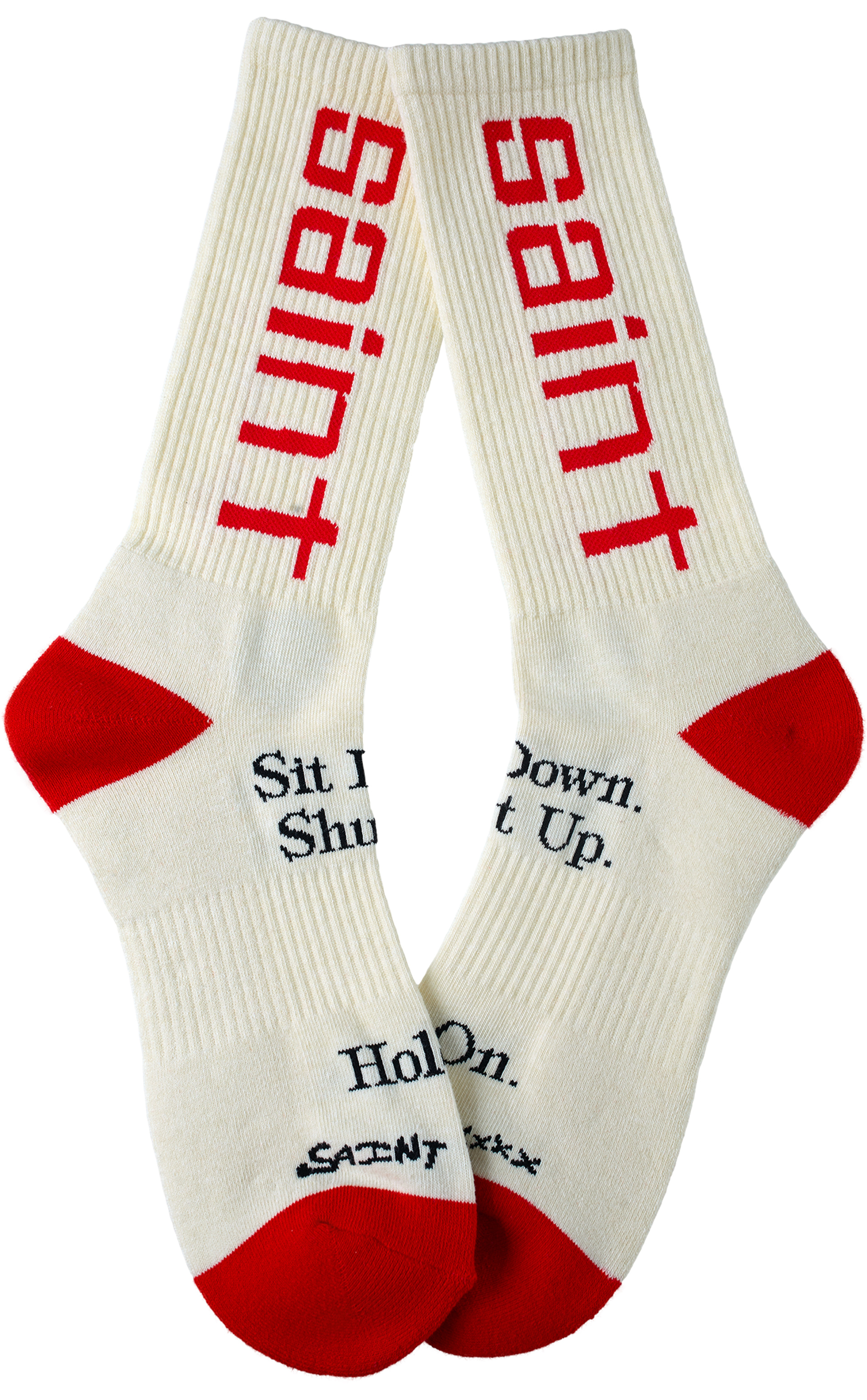 Saint Mxxxxxx White logo socks