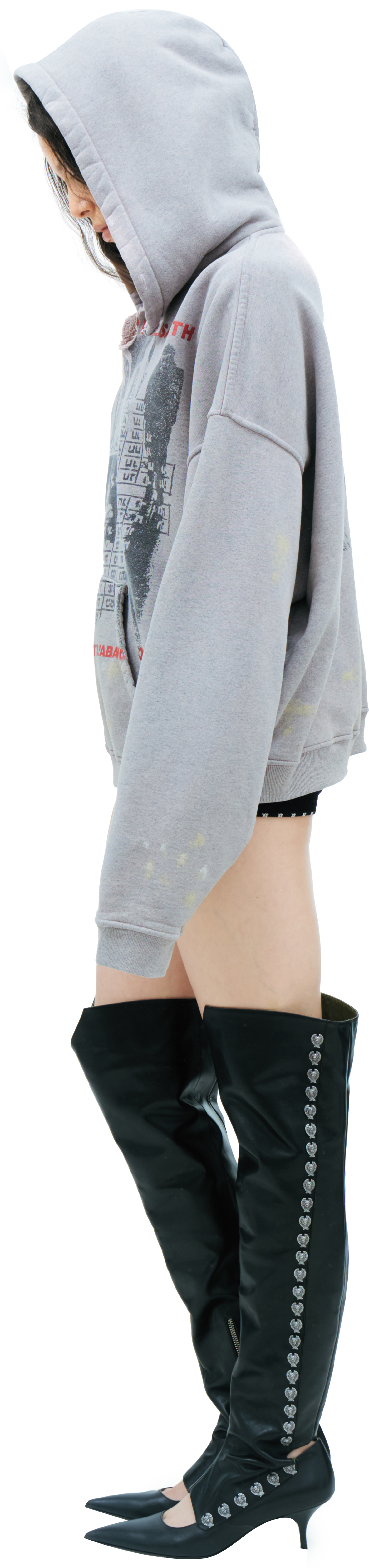 Enfants Riches Déprimés Grey hoodie with a print