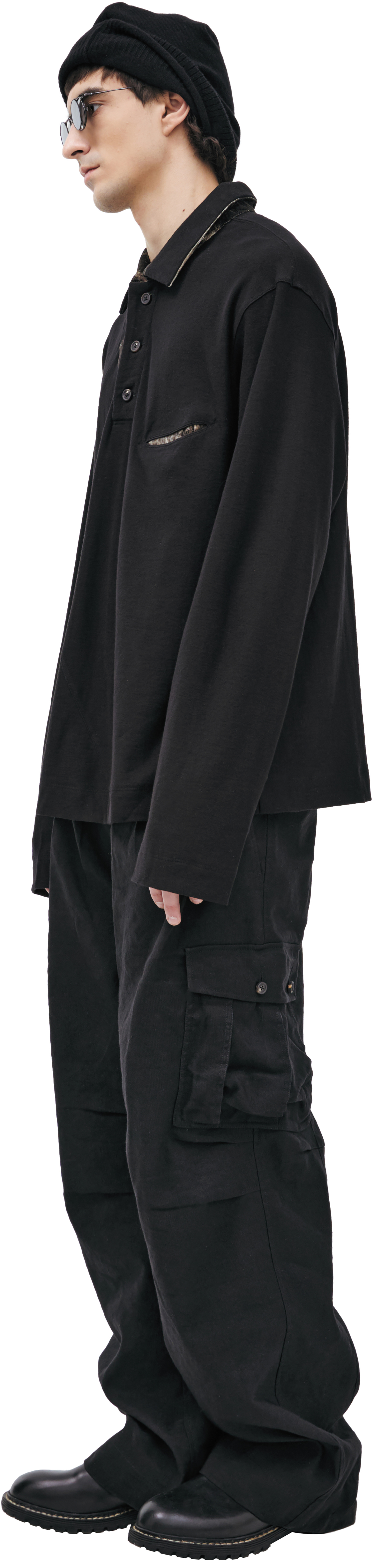 Ziggy Chen Black Polo T-shirt