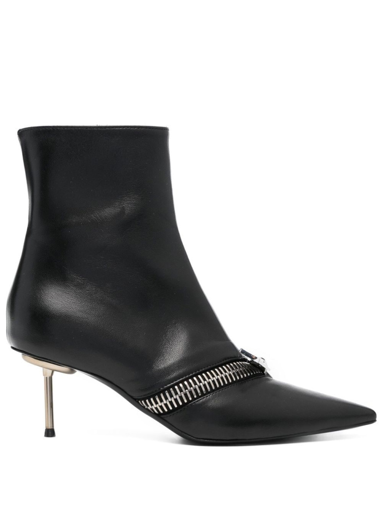 Coperni Zip Ankle Black Leather Boot