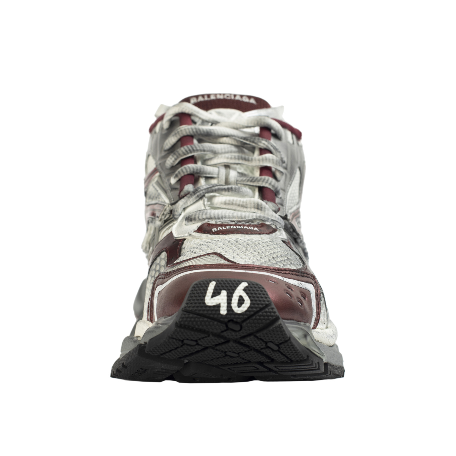 Balenciaga Runner Sneakers in grey/burgundy