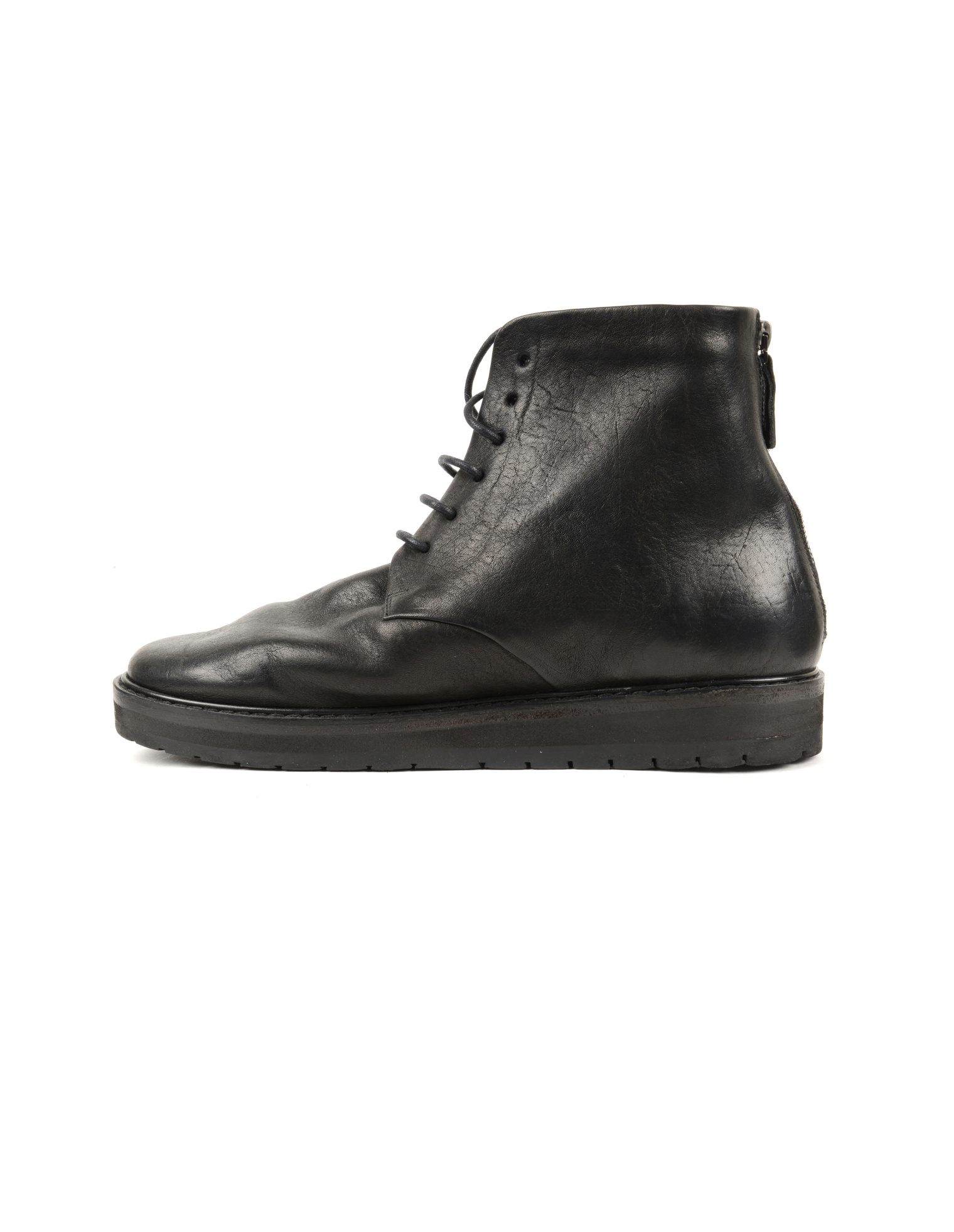 Marsell Leather boots with fur lining