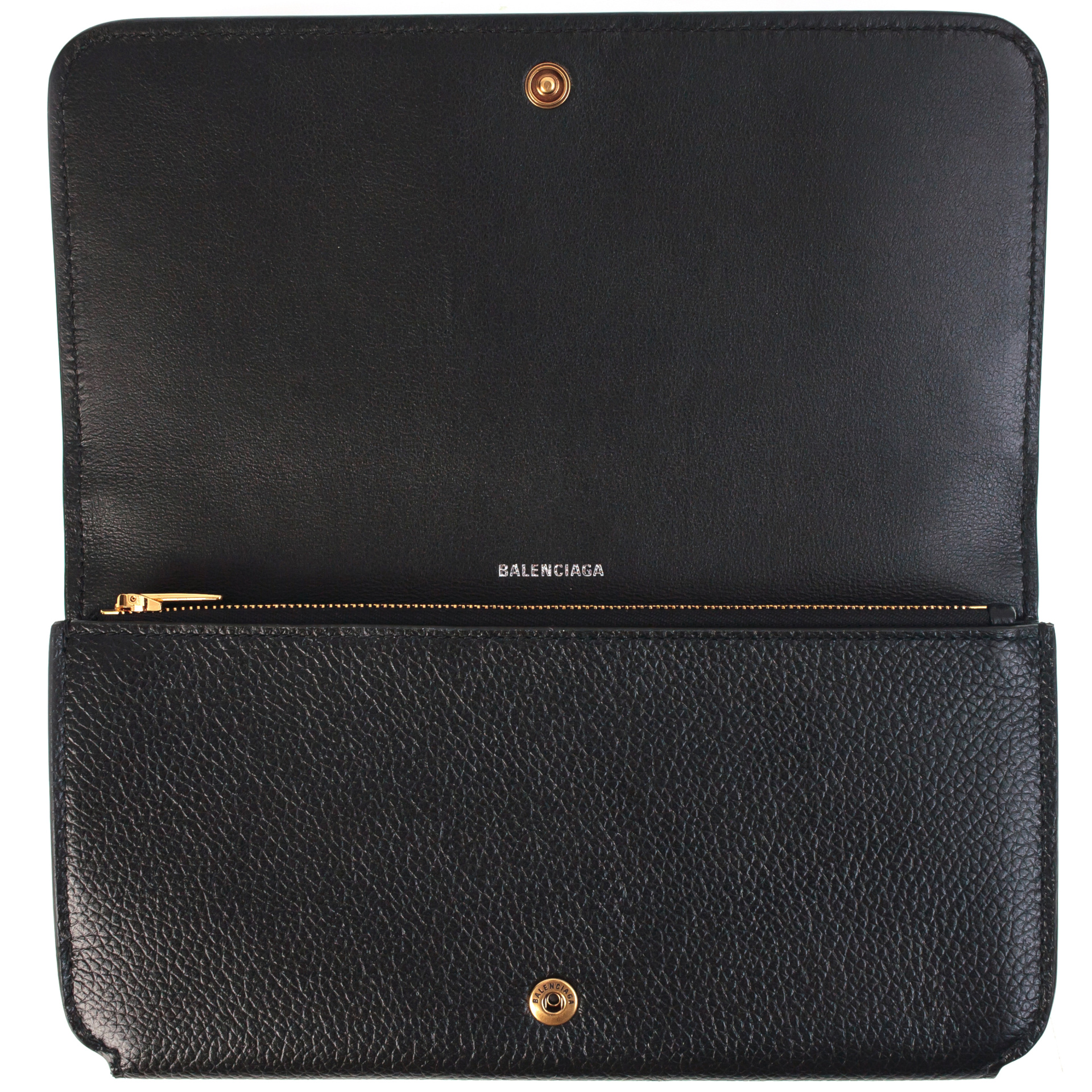 Balenciaga Cash Black Leather Wallet