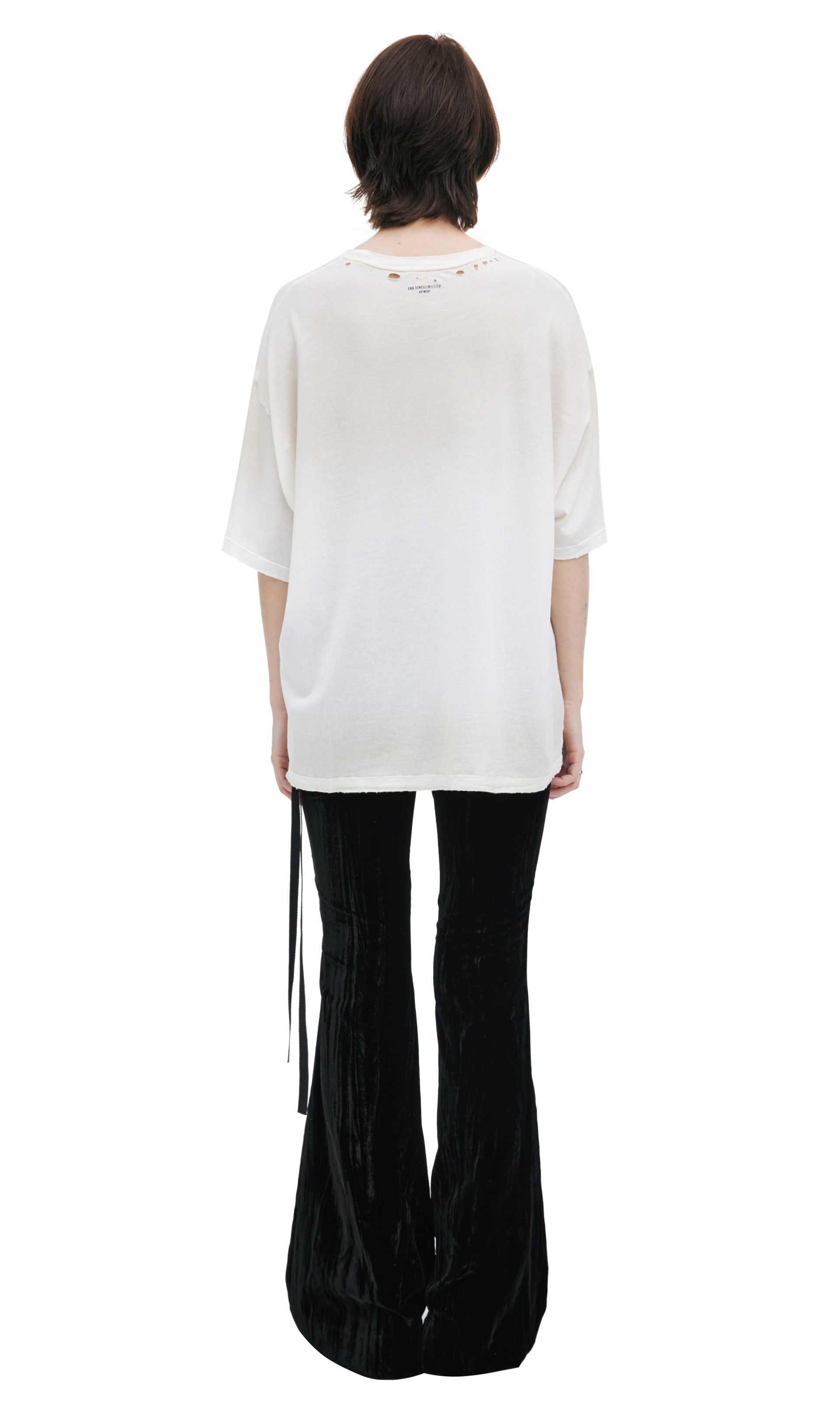 Ann Demeulemeester Cotton т-shirt with a round neckline