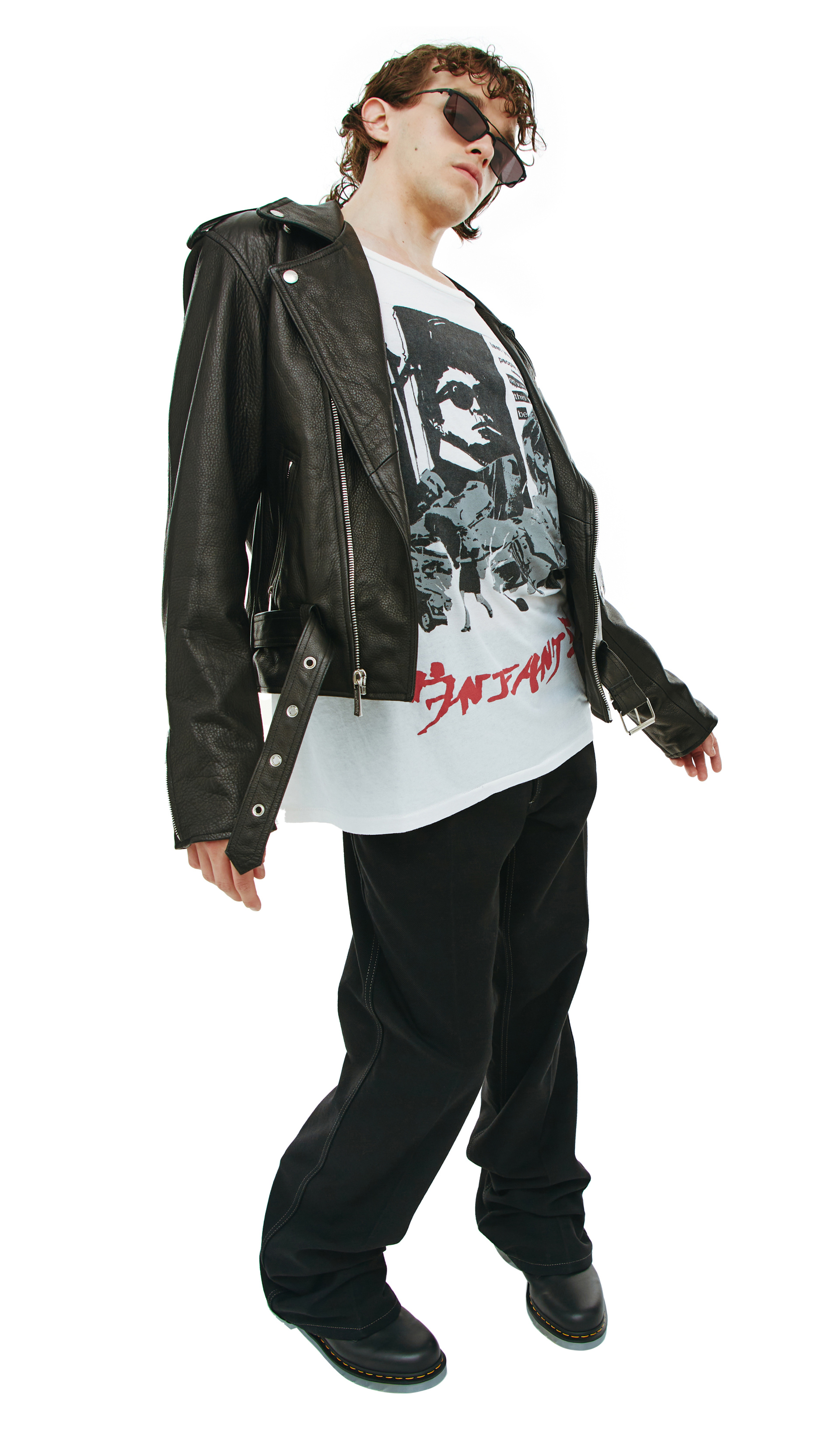 Enfants Riches Déprimés Flame logo moto jacket