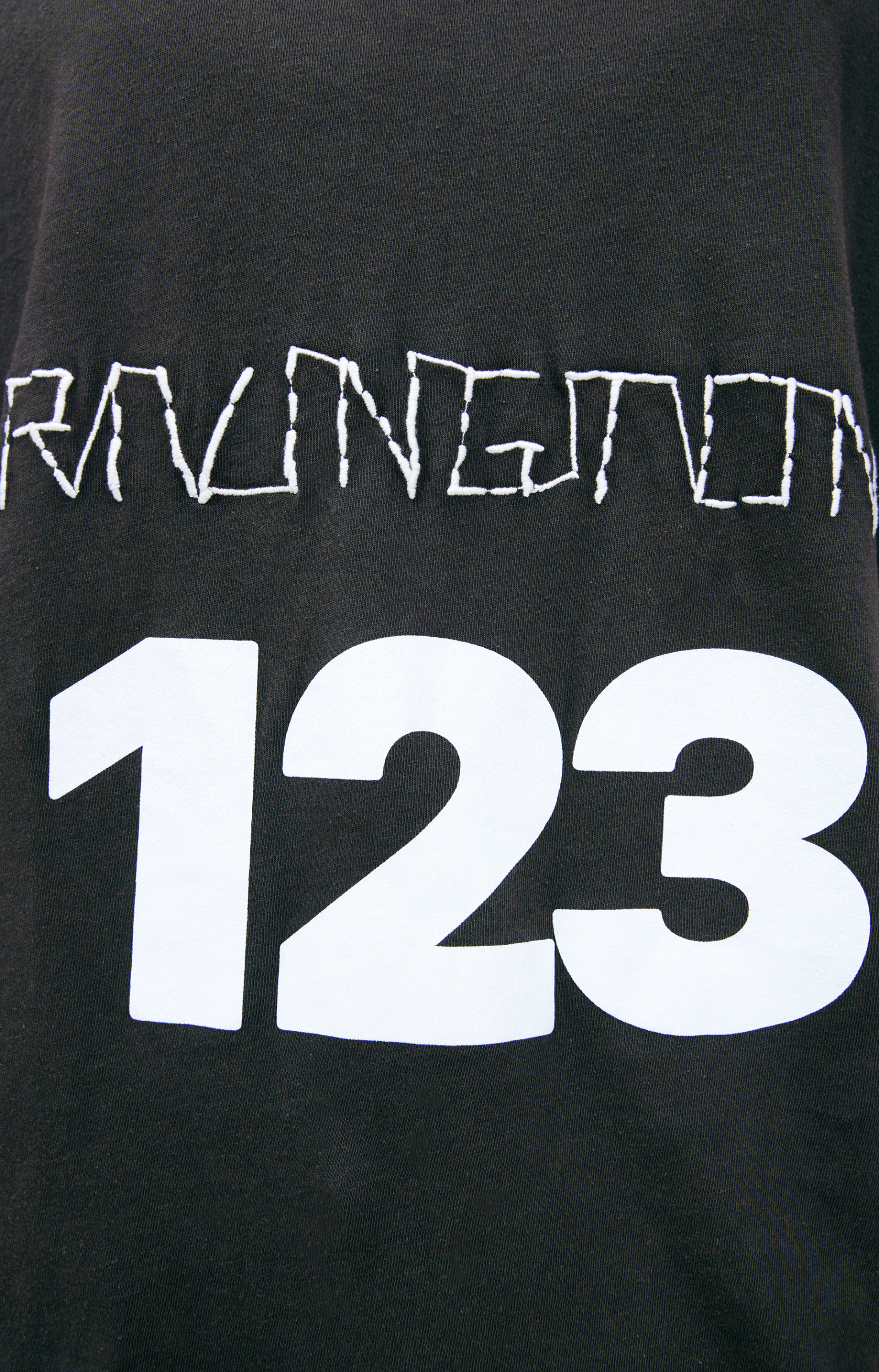 RRR123 Black print T-shirt