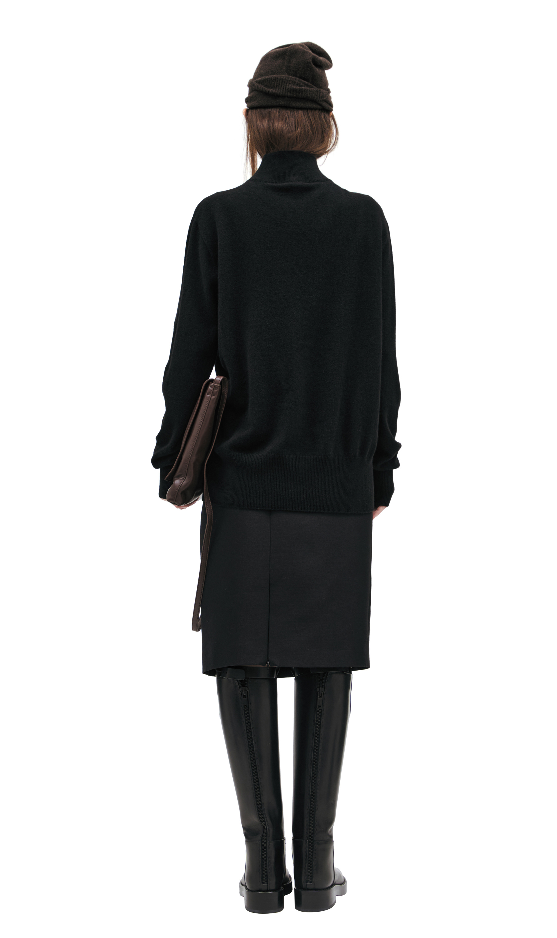 The Row Black cashmere sweater