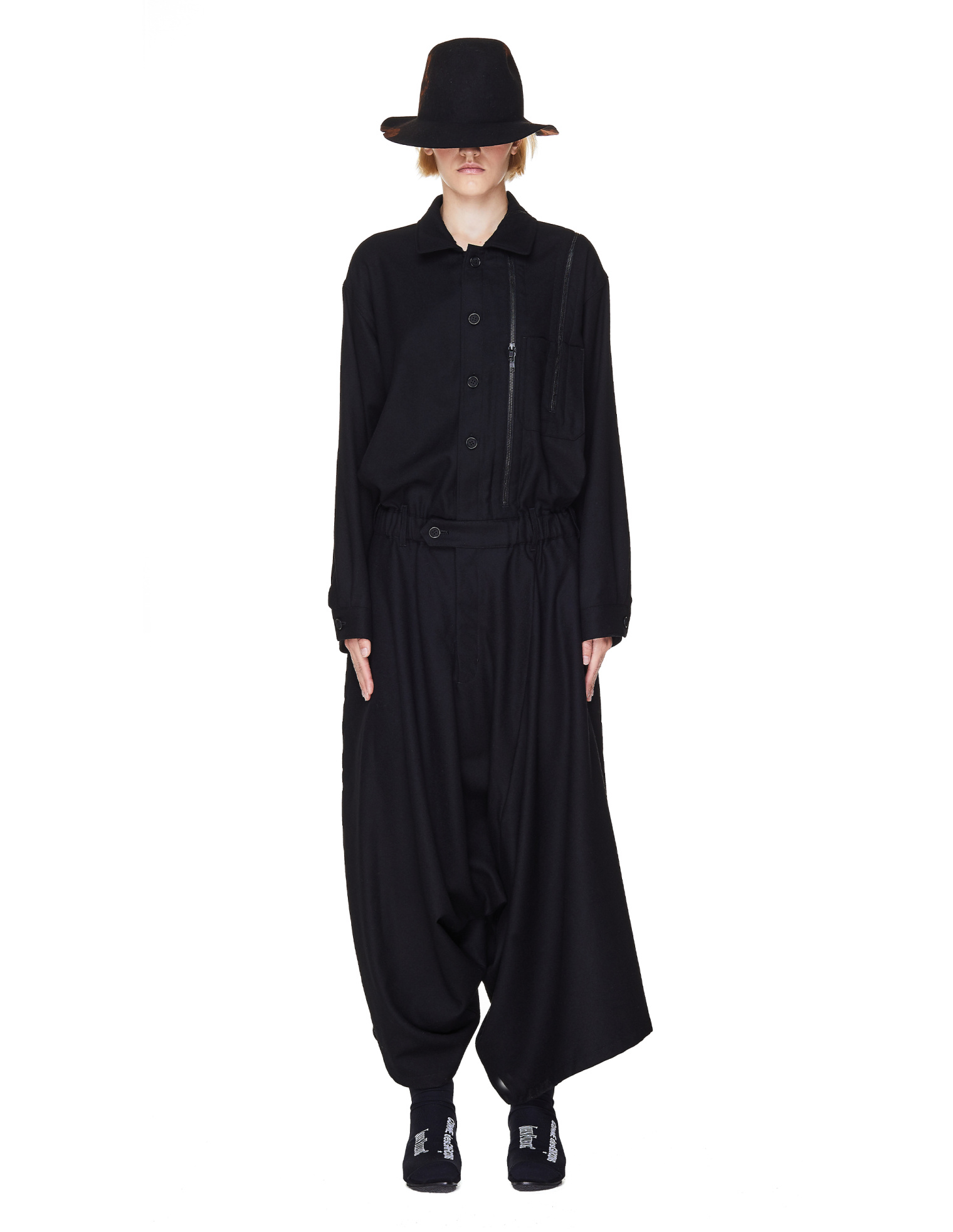 Yohji Yamamoto Black Wool Jumpsuit