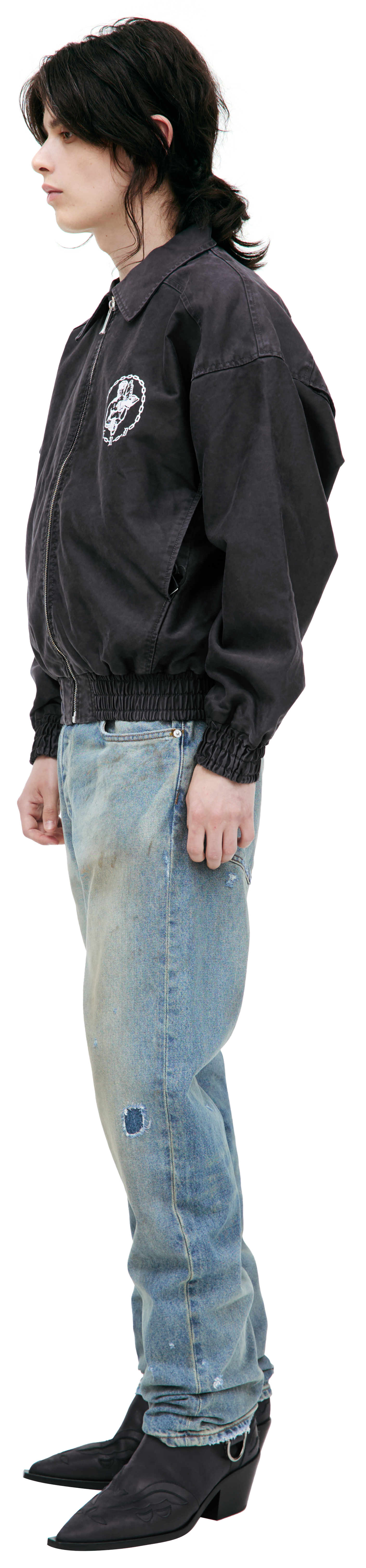 Enfants Riches Déprimés Dark grey jacket with print