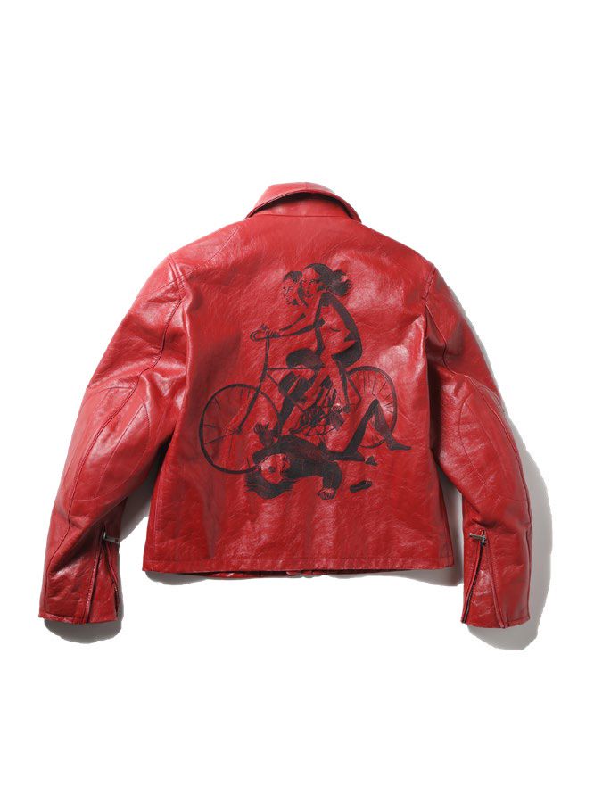 Enfants Riches Deprimes Red leather jacket