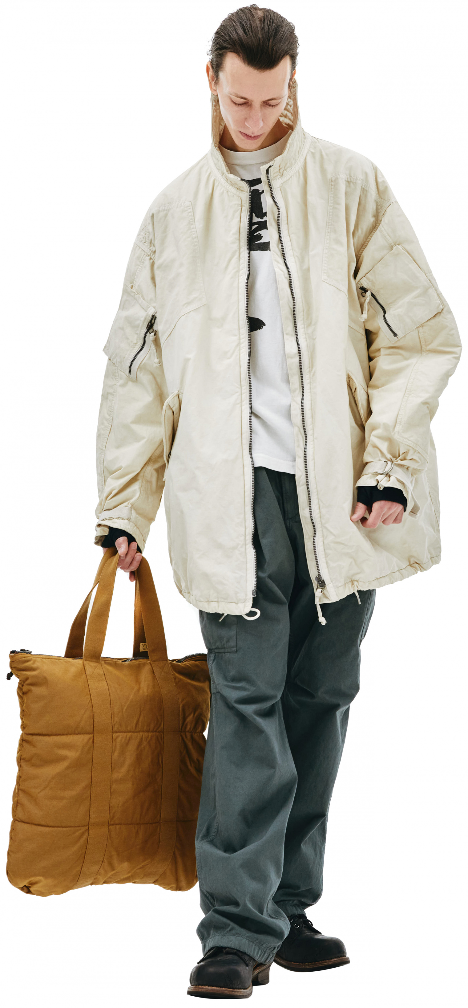 visvim Beige S. A. R. jacket with high collar