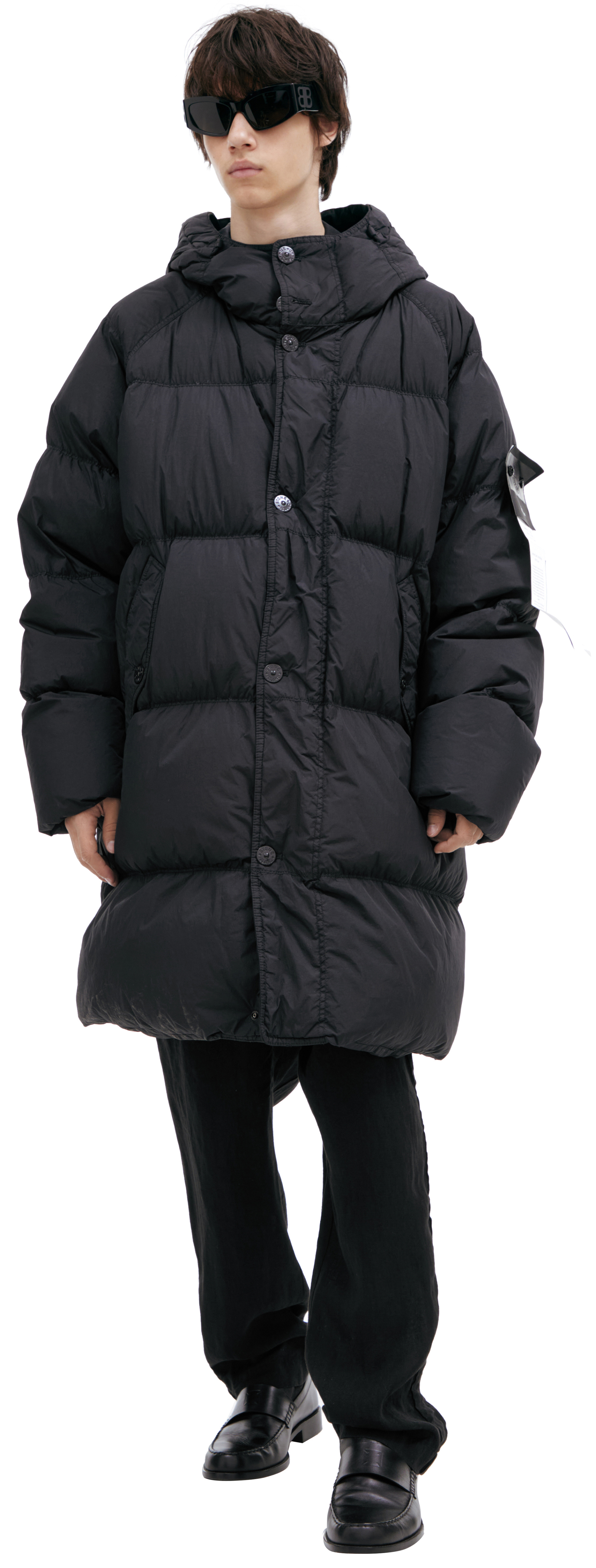 Stone Island Down jacket with a hood