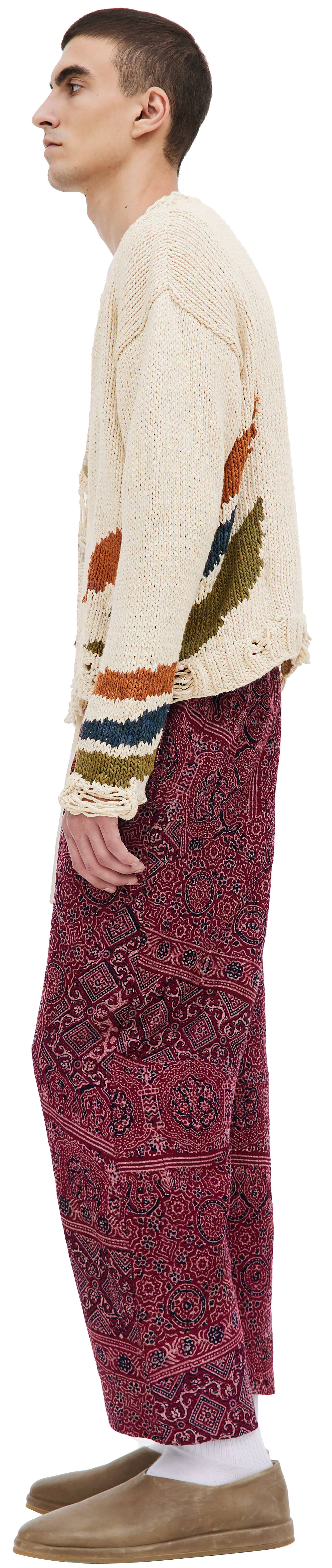 KARU RESEARCH Beige distressed сardigan