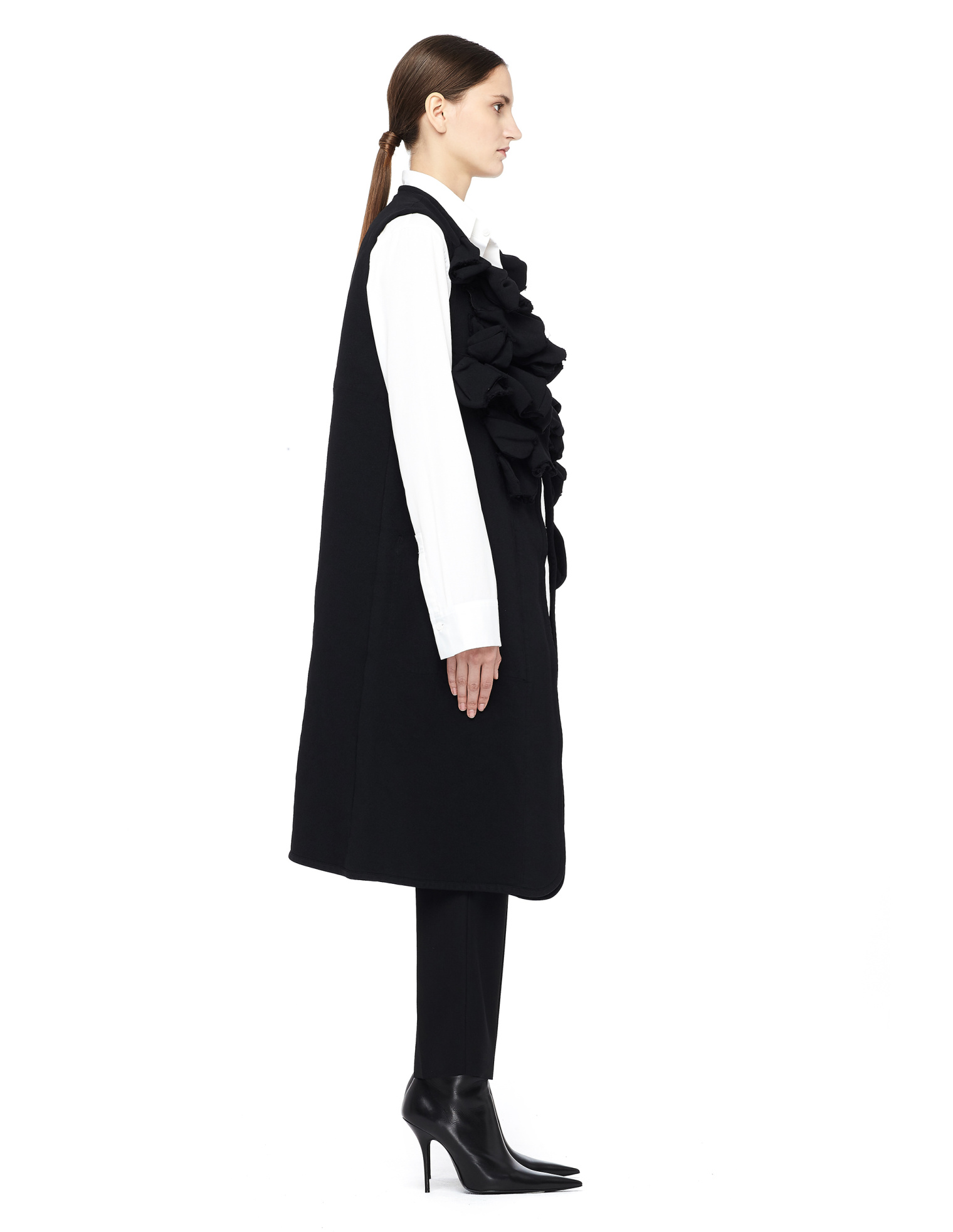 Comme des Garcons Удлиненный жилет с объемной аппликацией