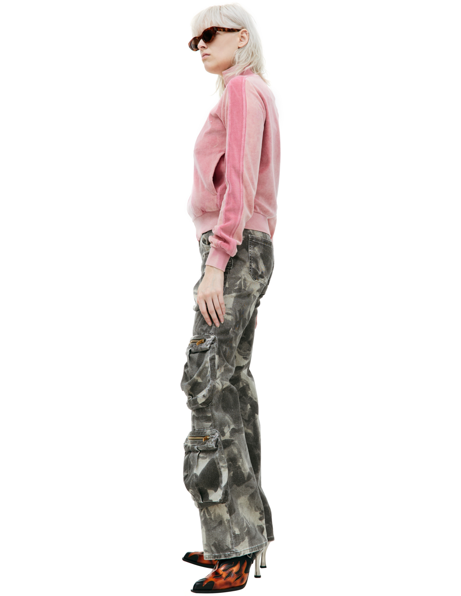 Diesel F-KINIGLI velour sweatshirt