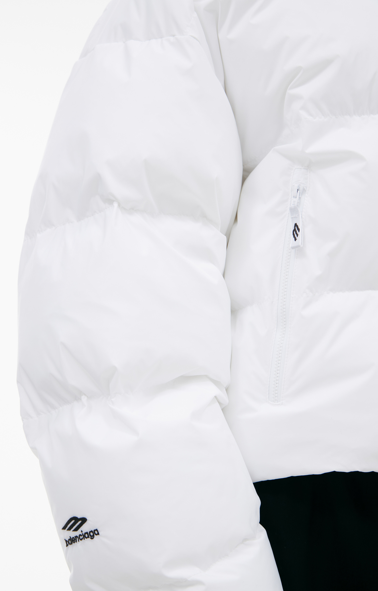 Balenciaga White logo down jacket