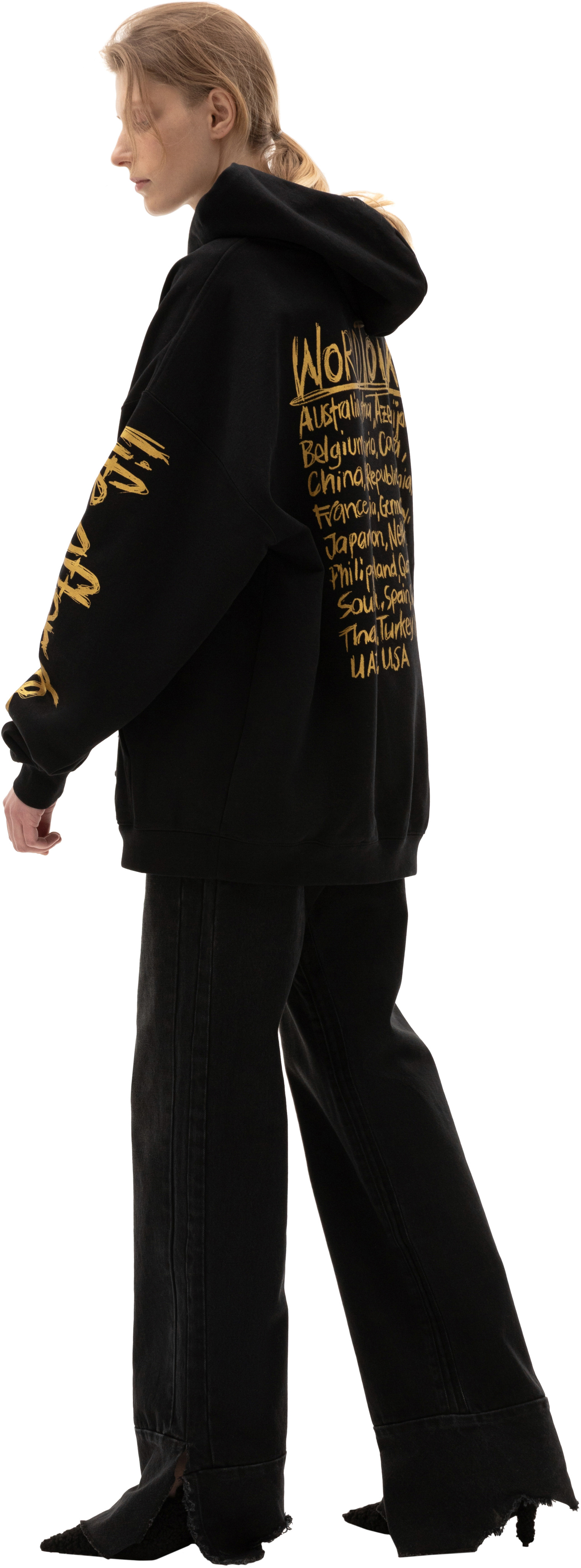 VETEMENTS World tour Golden Prints Hoodie