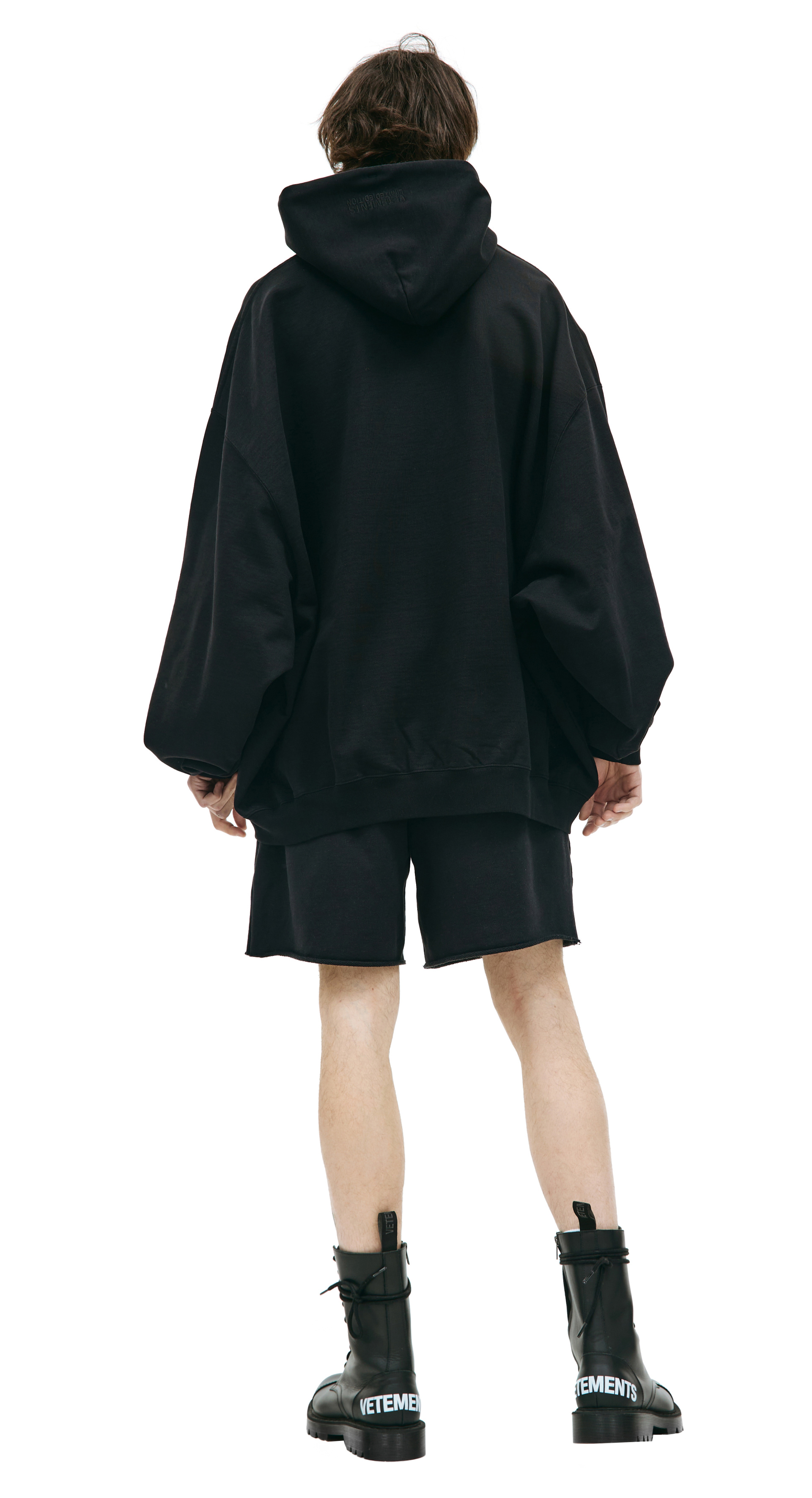 VETEMENTS Black printed hoodie