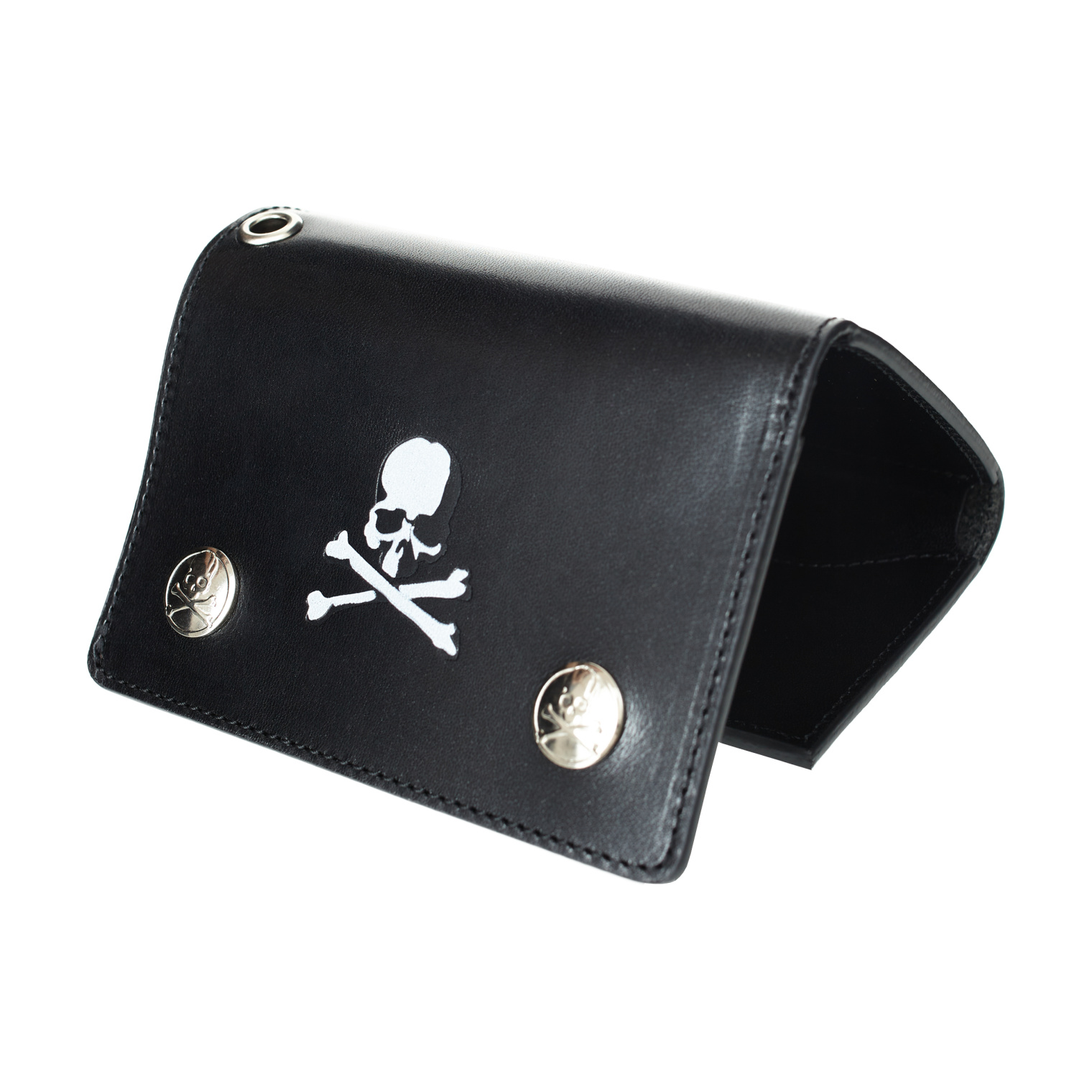Mastermind WORLD Black leather wallet with chain