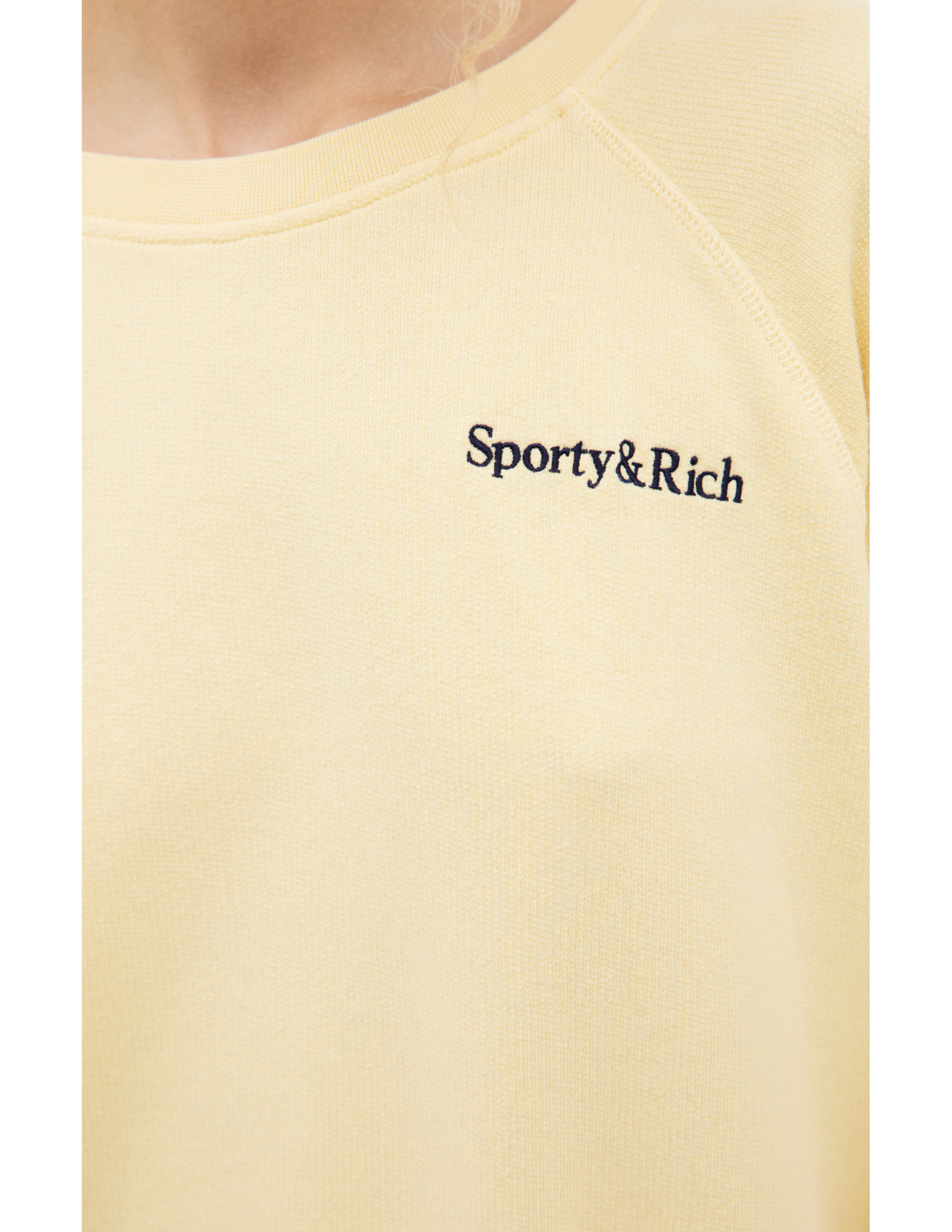 SPORTY & RICH Свитшот с вышитым логотипа