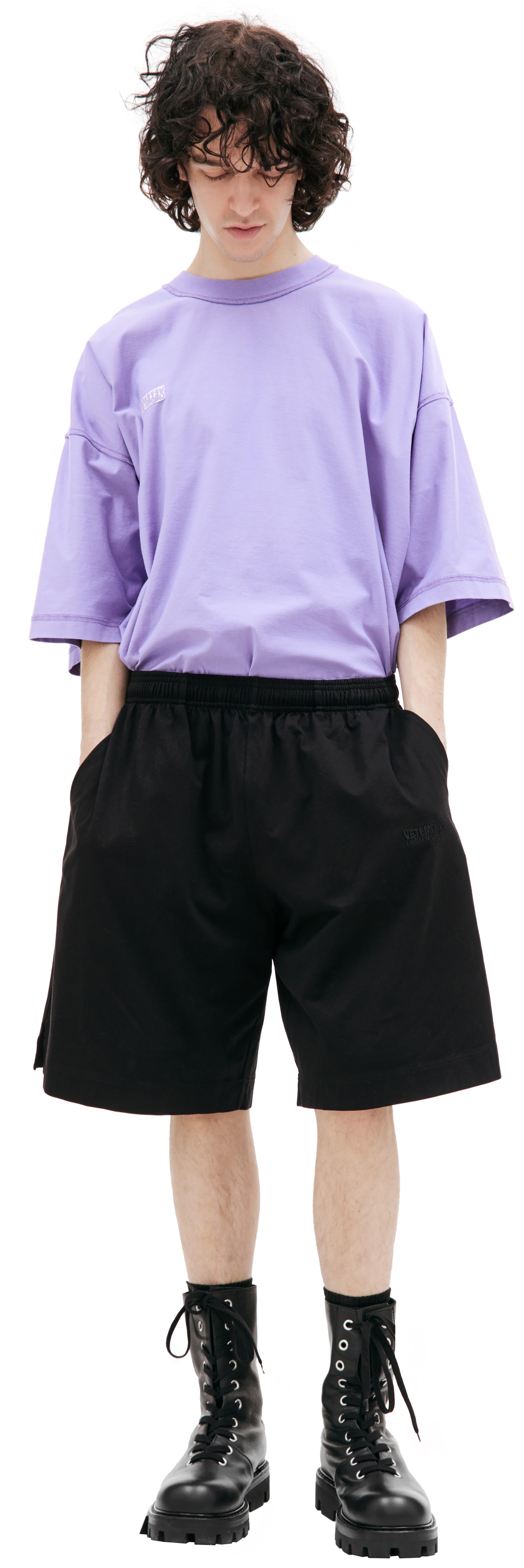VETEMENTS Black cotton shorts