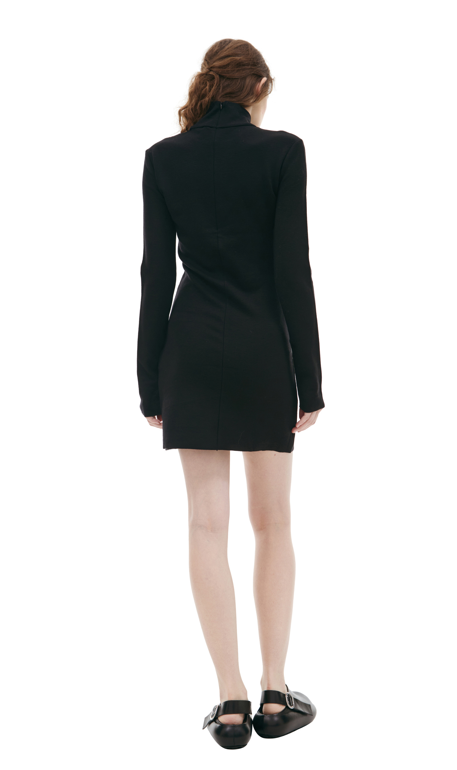 AMI PARIS Black dress with high collar