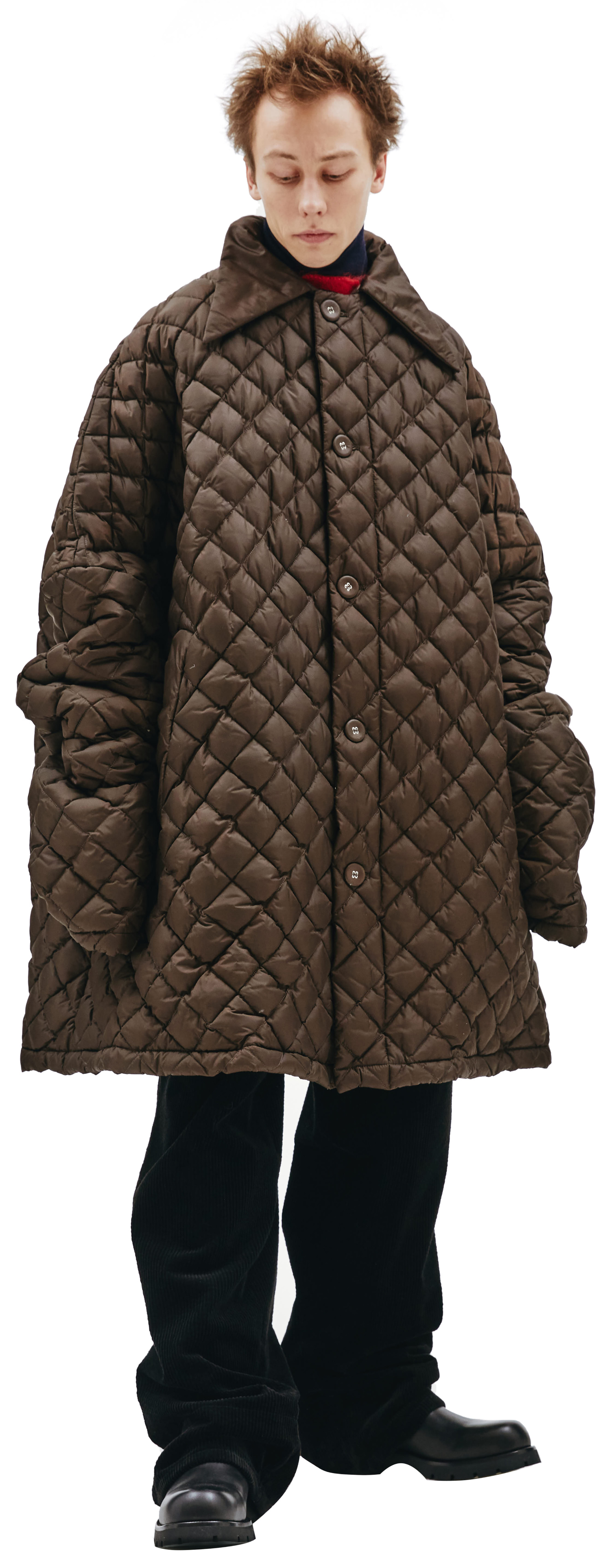 Raf Simons Oversized quilted jacket in brown