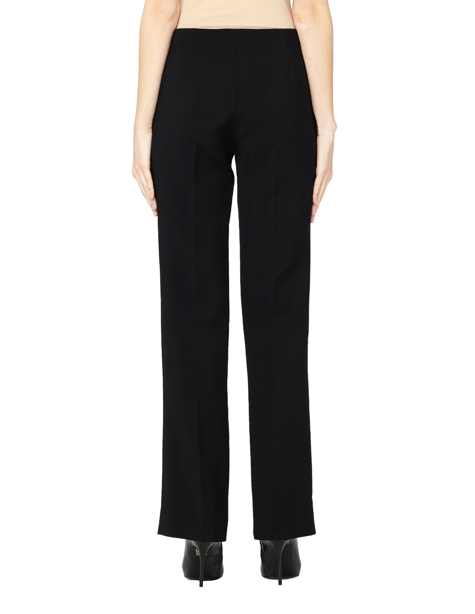 The Row Avery Straight-Leg Black Wool Pants