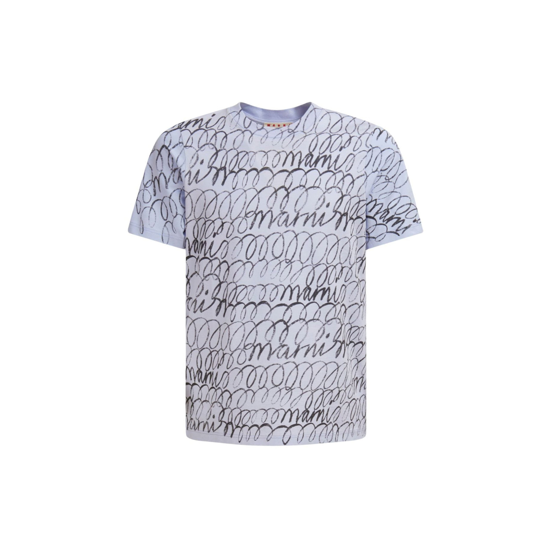 Marni Organic Cotton T-shirt With Marni Scribble Motif